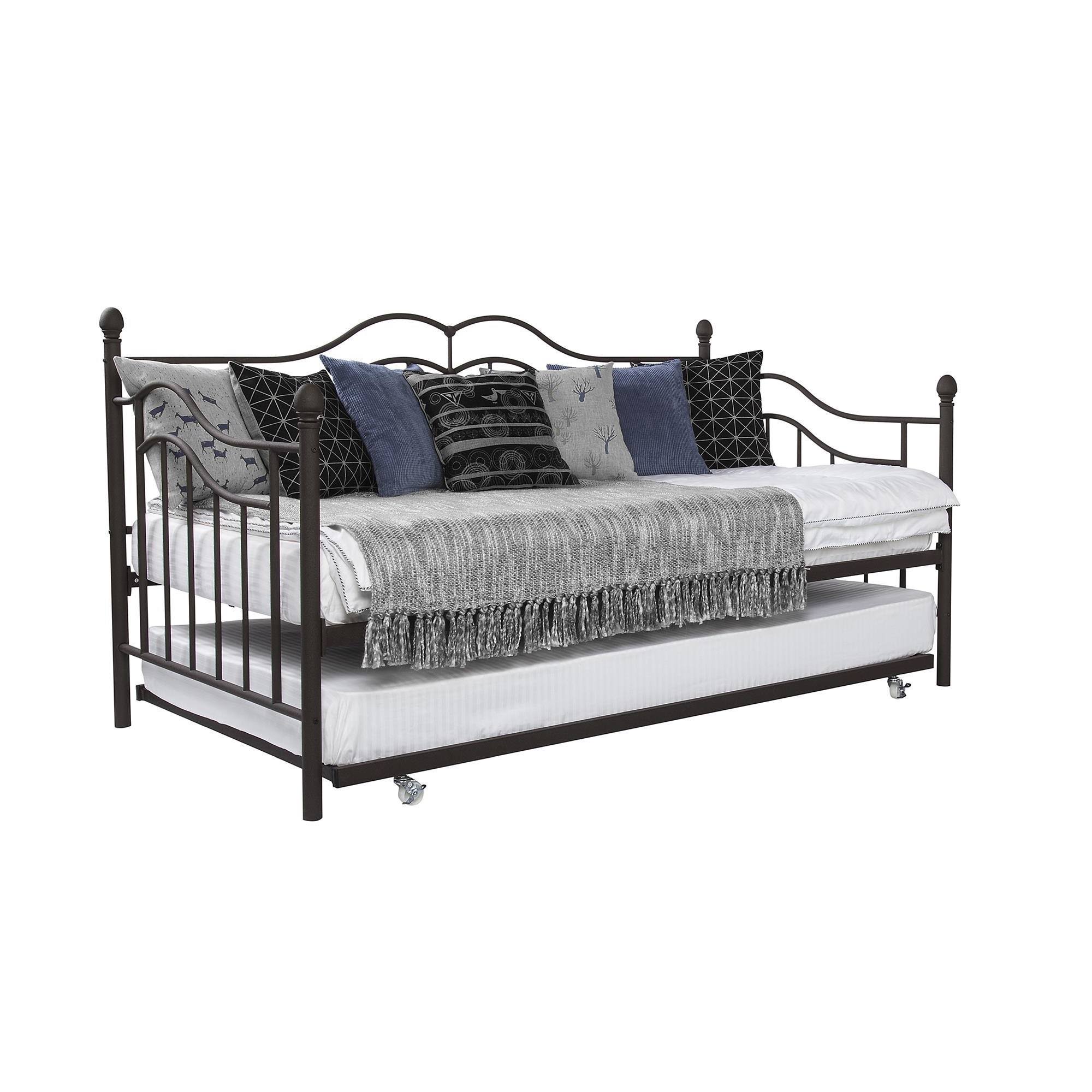 Tokyo Metal Daybed and Trundle, Twin/Twin Size Frame, Bronze