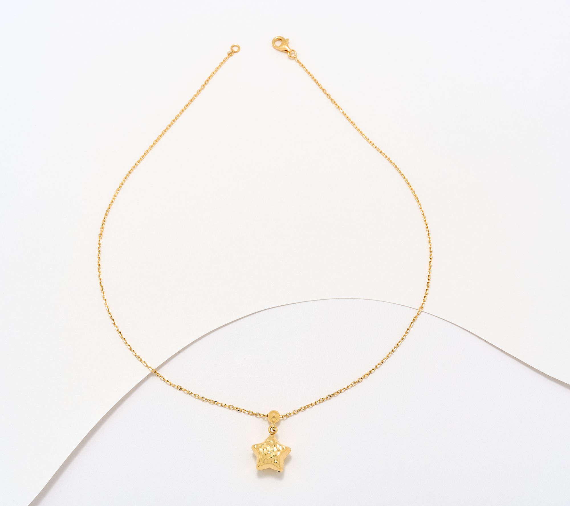 UltraFine 950 Silver Reversible Star Motif Necklace