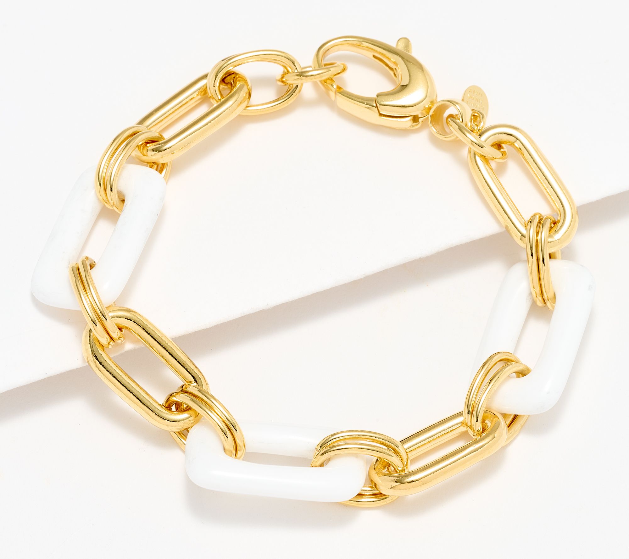 David Markstein Bronze Elongated Oval Gemstone Bracelet