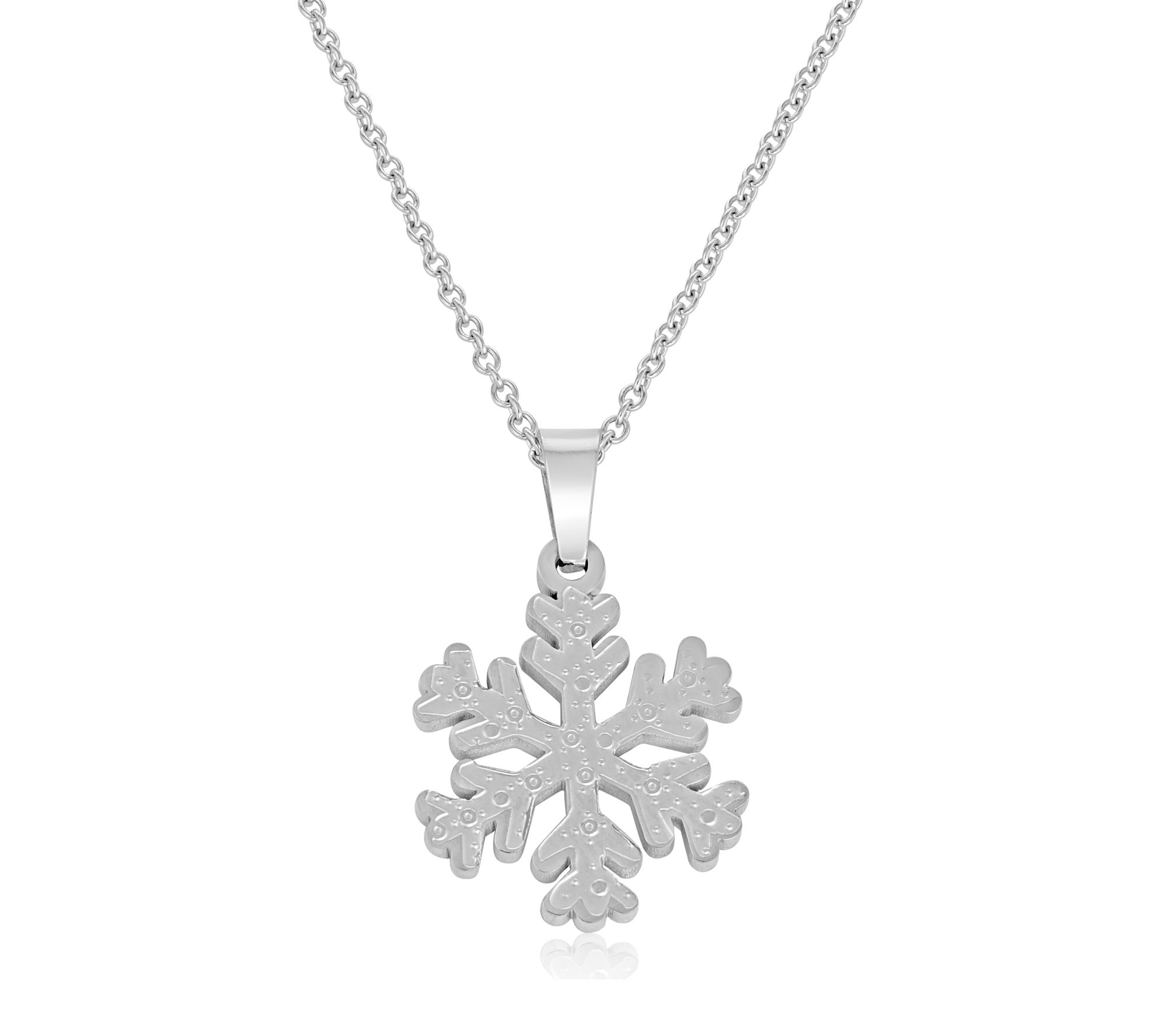 Steel by Design Snowflake Pendant & Earrings Set