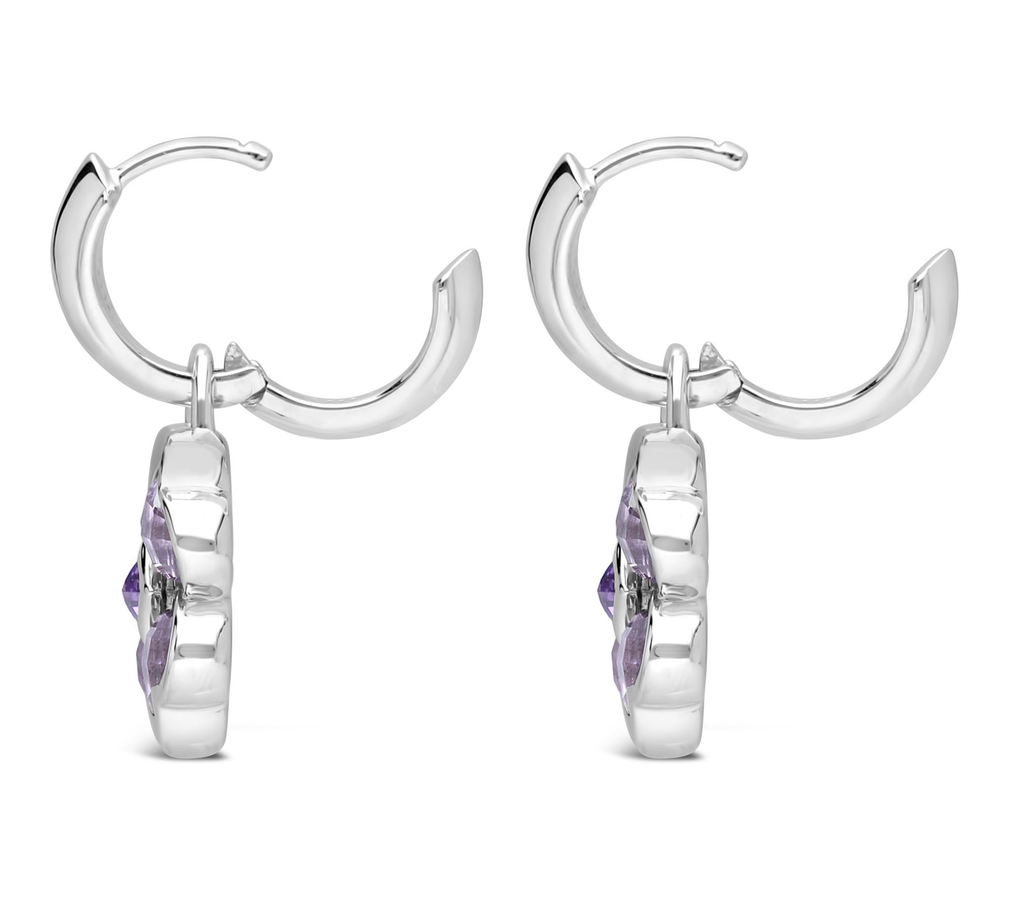 Margo Manhattan Sterling Amethyst Lucky in LoveEarrings