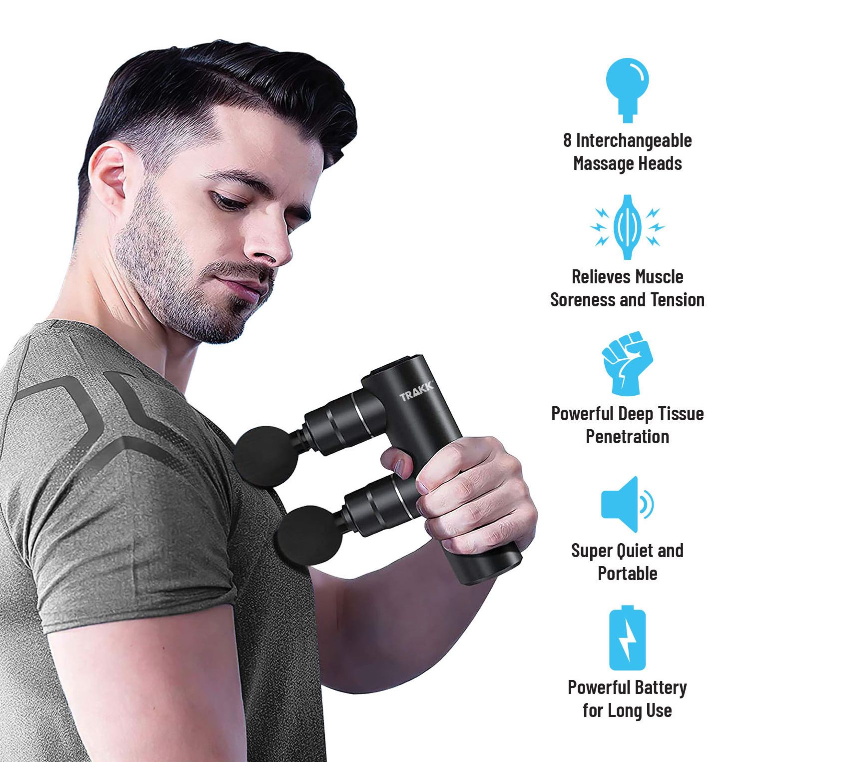 TRAKK Double Head Massage Gun
