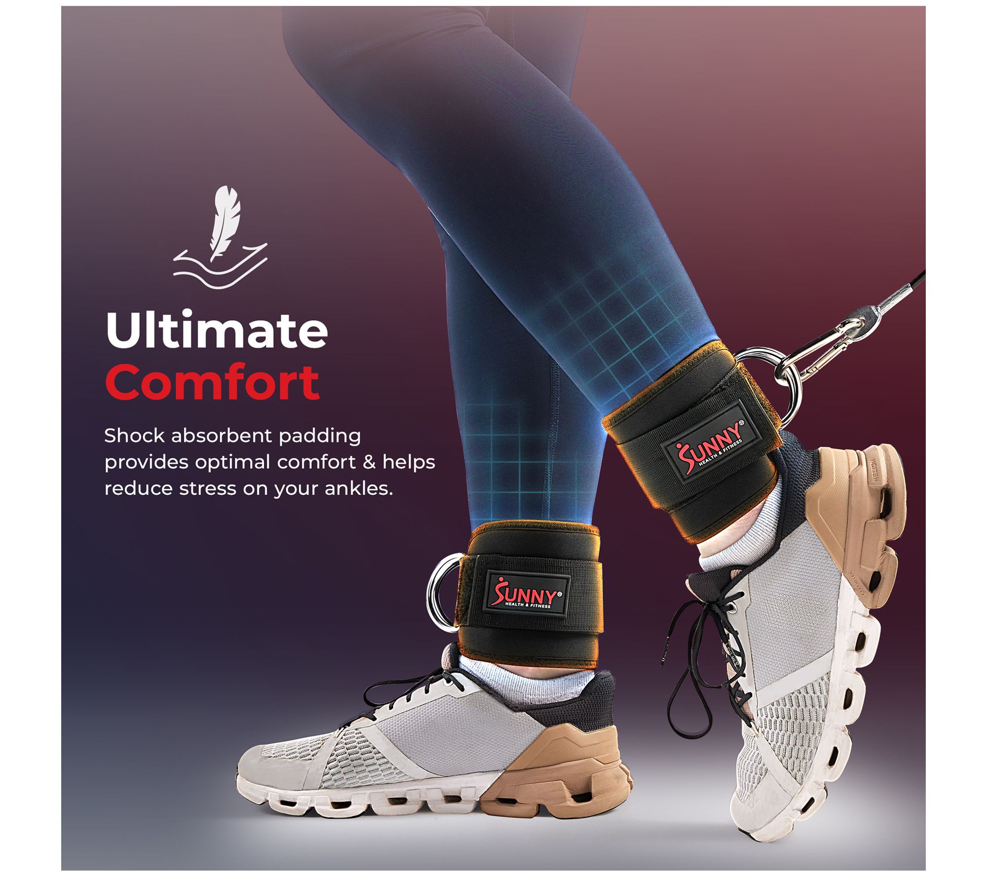 Sunny Fitness Multi-Function Workout Ankle Straps
