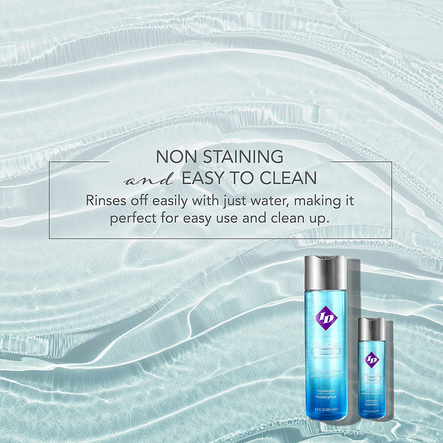 ID Lubricants Glide 128 Fl Oz Natural Feel Water-Based Personal Lubricant, Clear, 128 Oz