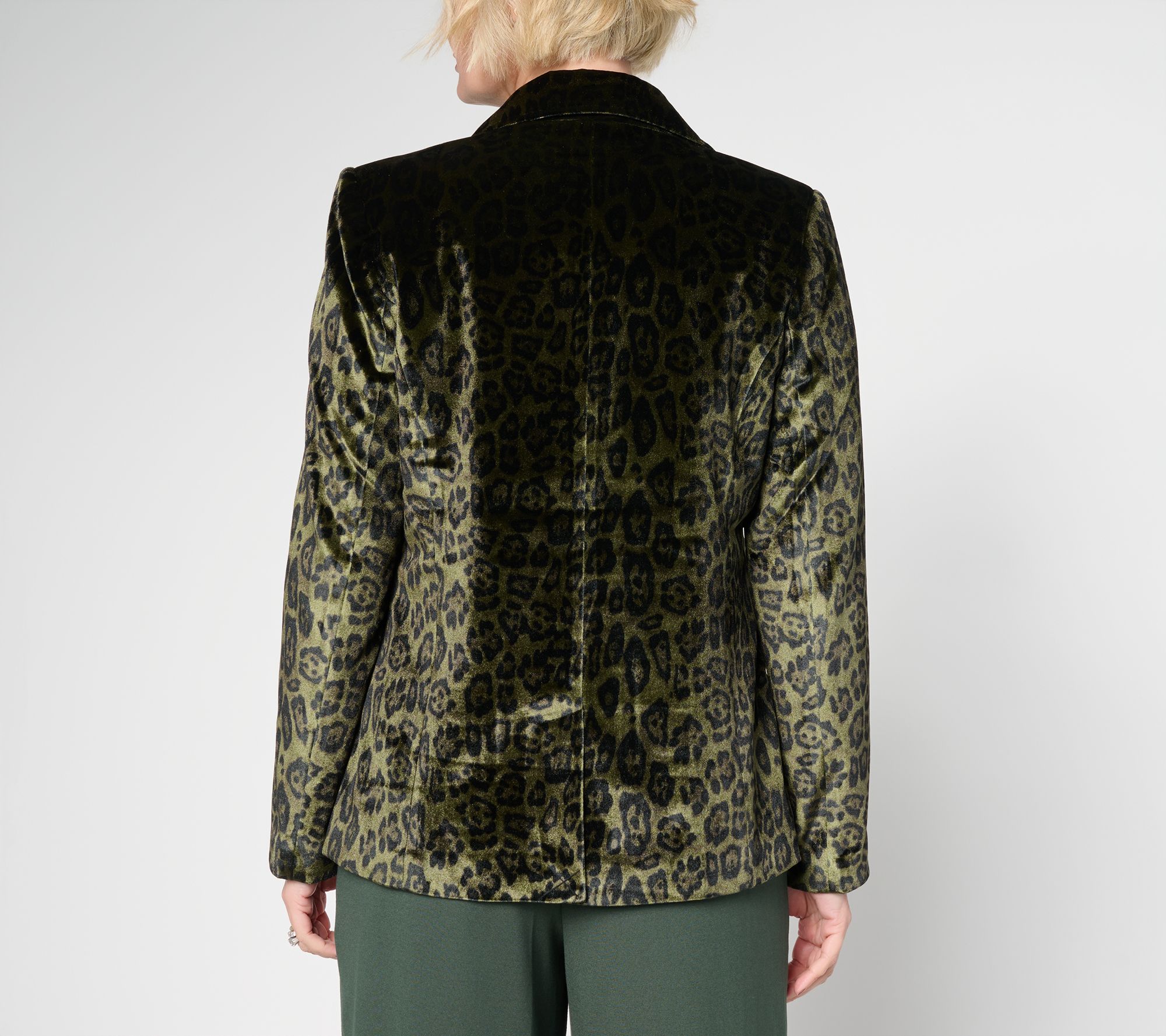 by Stacy London Single Breasted Velvet Blazer