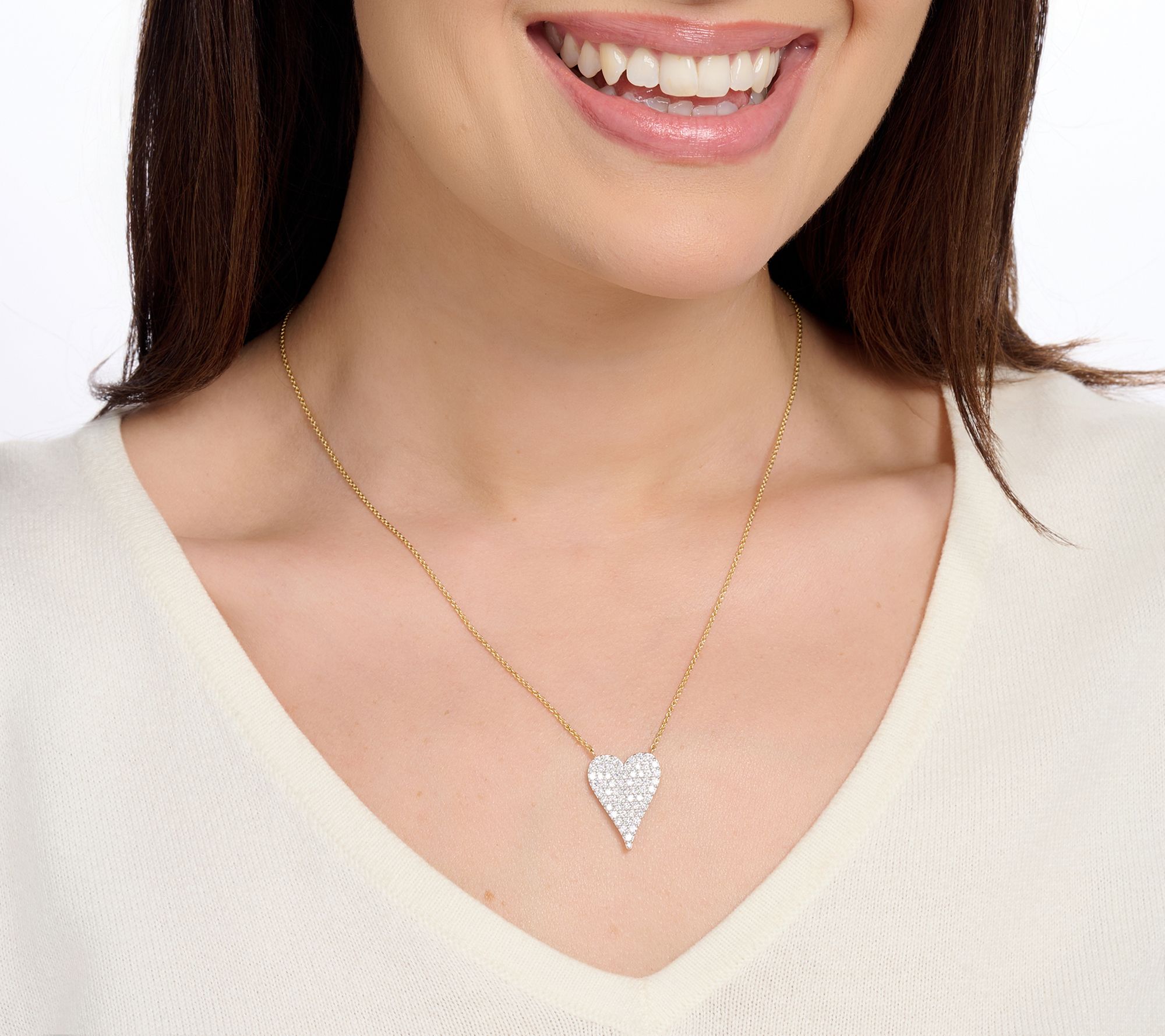 JEN by Jennifer Miller Lab Grown Diamond 1.50ct Heart Necklace
