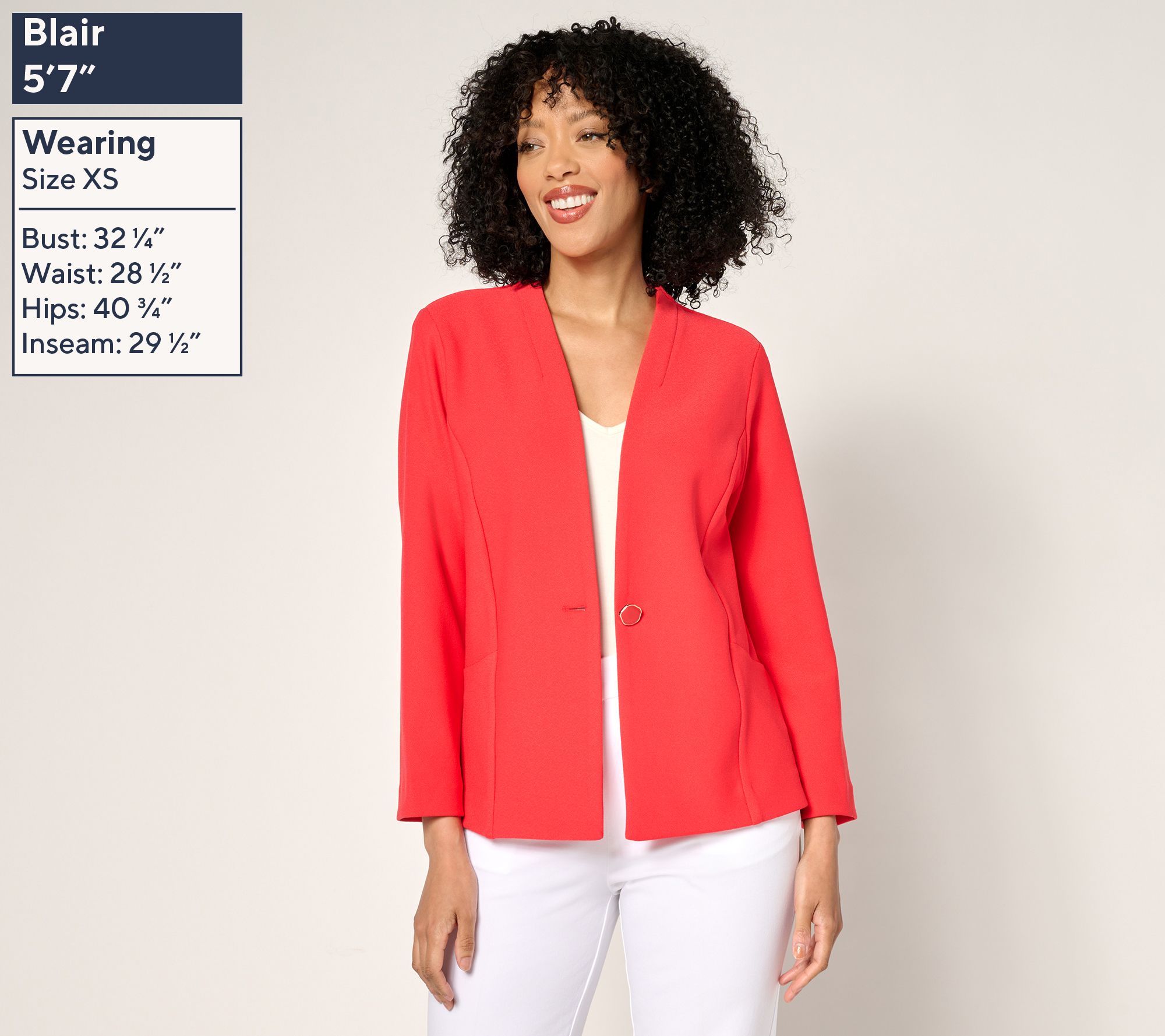 Susan Graver Knit Crepe Fusion Bracelet Sleeve Button Front Jacket