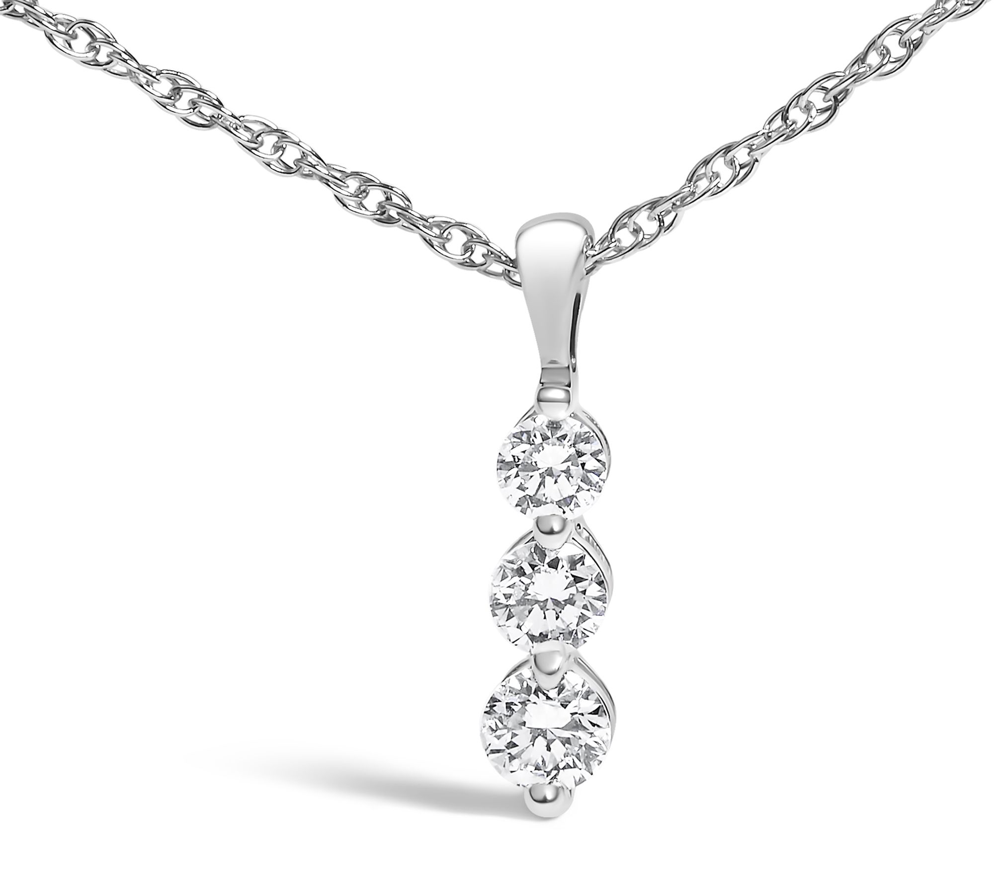 Haus of Brilliance Lab Grown Diamond Drop Necklace, Sterling