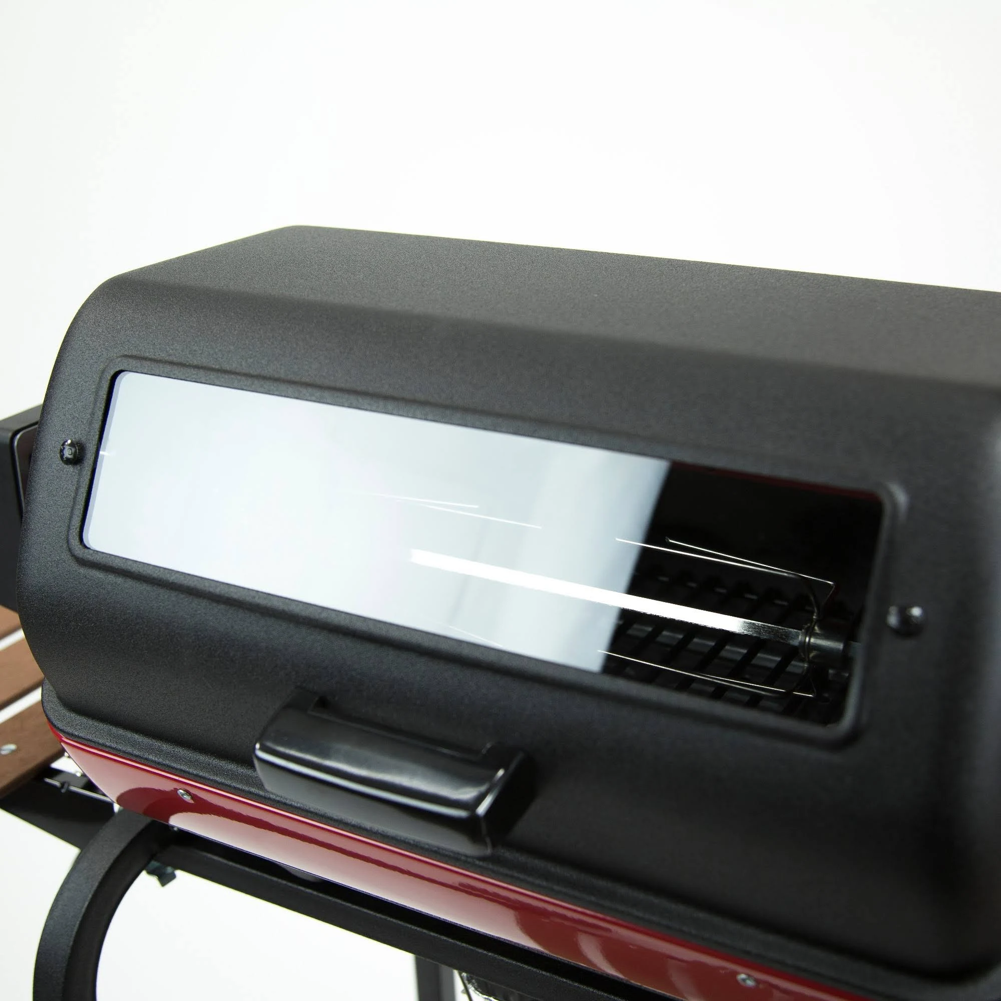 Americana Electric Cart Rotisserie Grill with Side Tables and Shelf