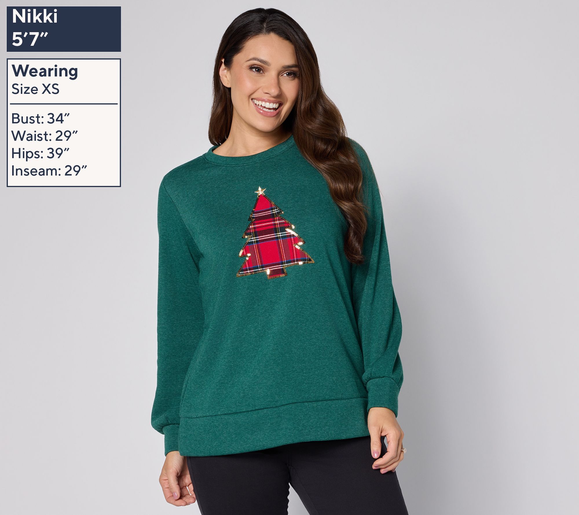 Jingle Belles by Kim Gravel Totally Tartan Holiday Sweatshirt