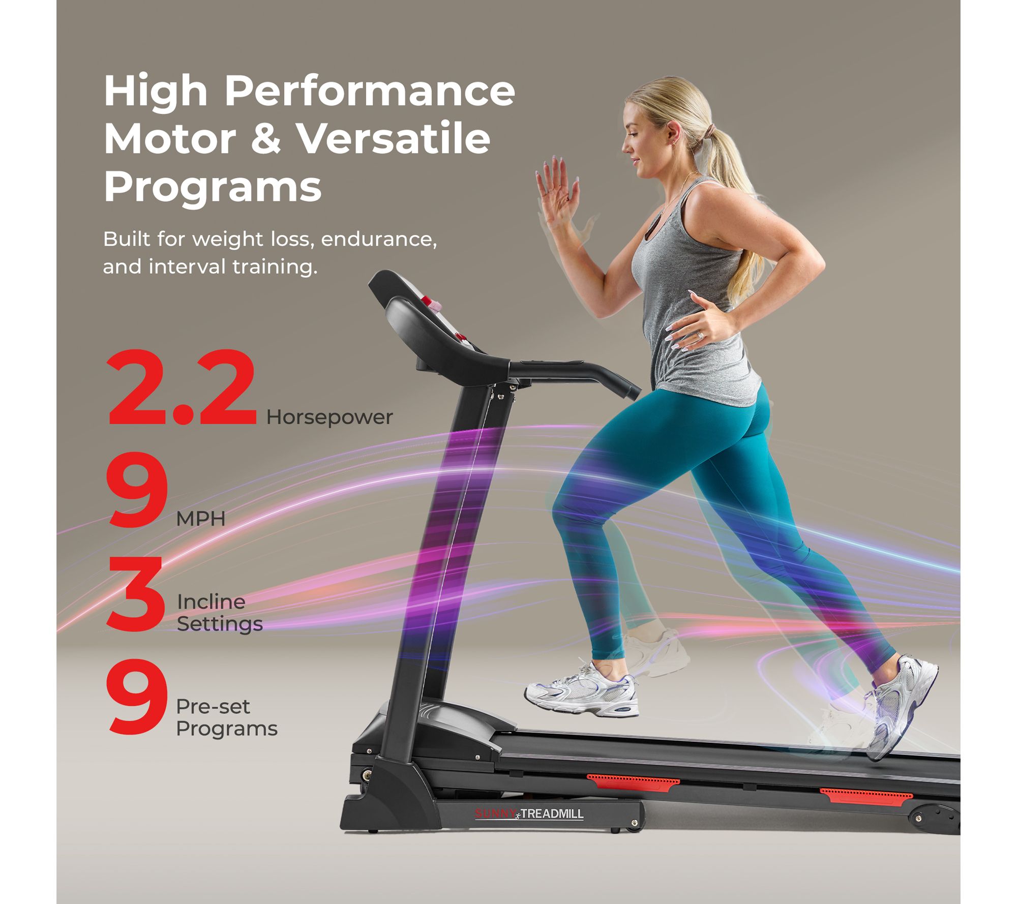 Sunny Manual Incline SMART Treadmill