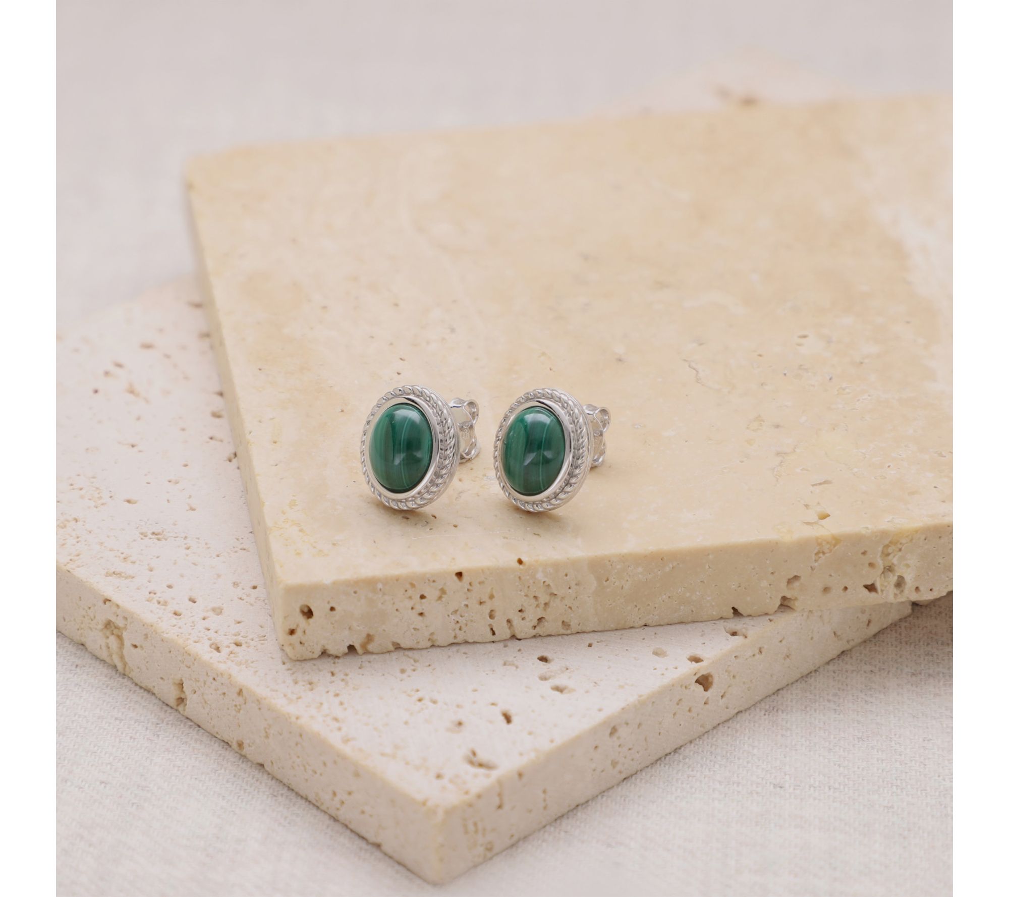 Ariva Sterling Arden Oval Gemstone Earrings