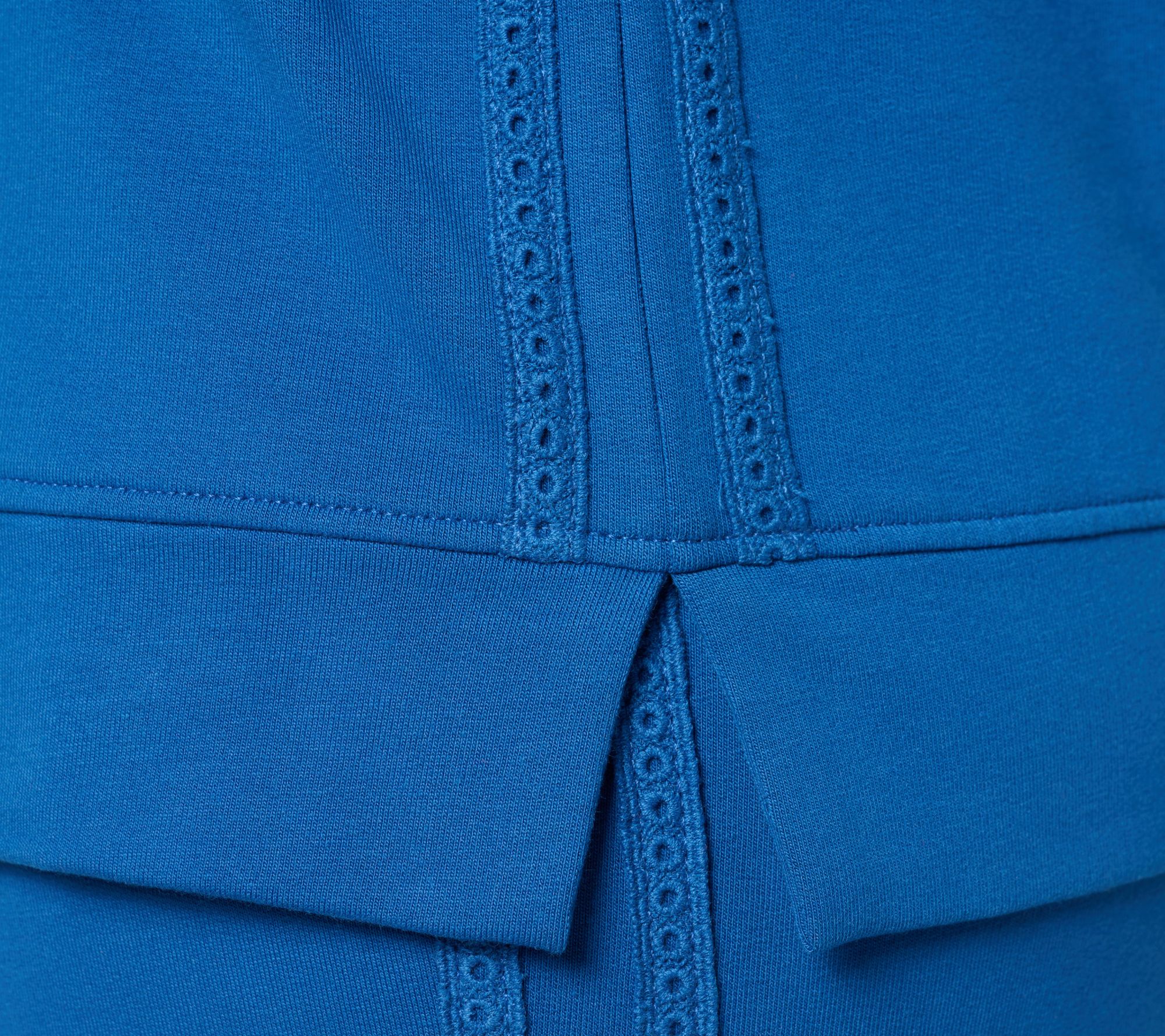 Denim & Co. Active French Terry V-Neck Pullover with Side Trim