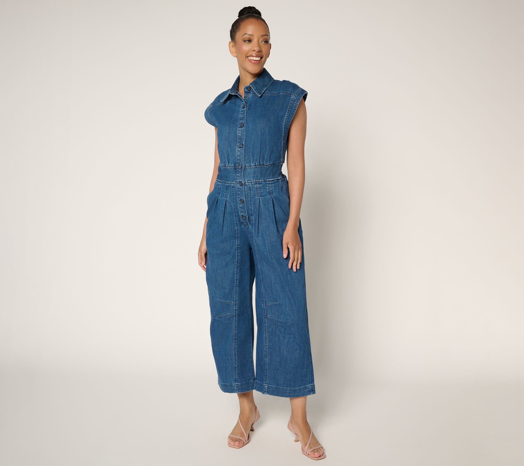 Me by Jennie Garth Regular Ankle Length Denim Jumpsuit