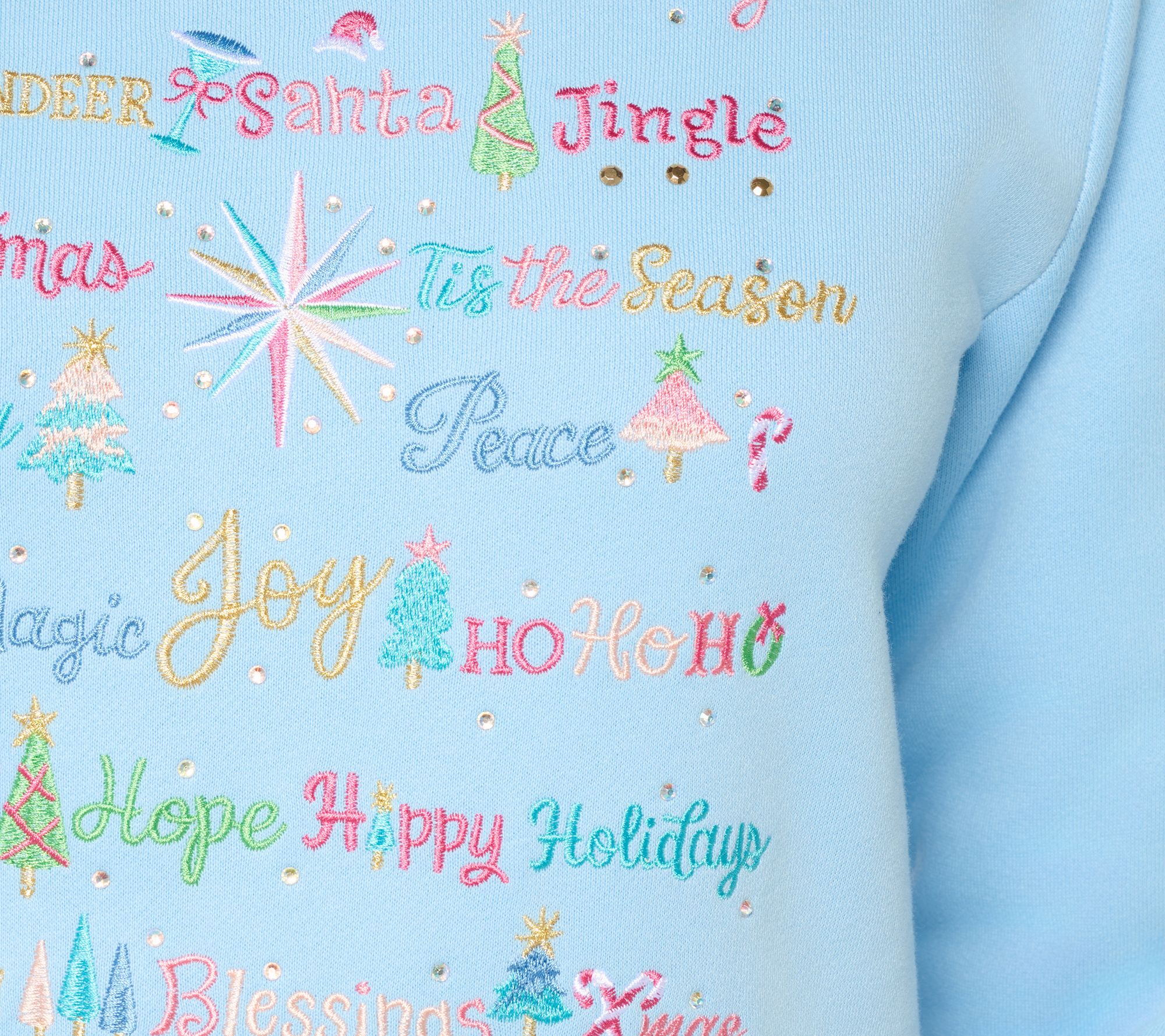 Quacker Factory Merry and Bright Long Sleeve Sweatshirt