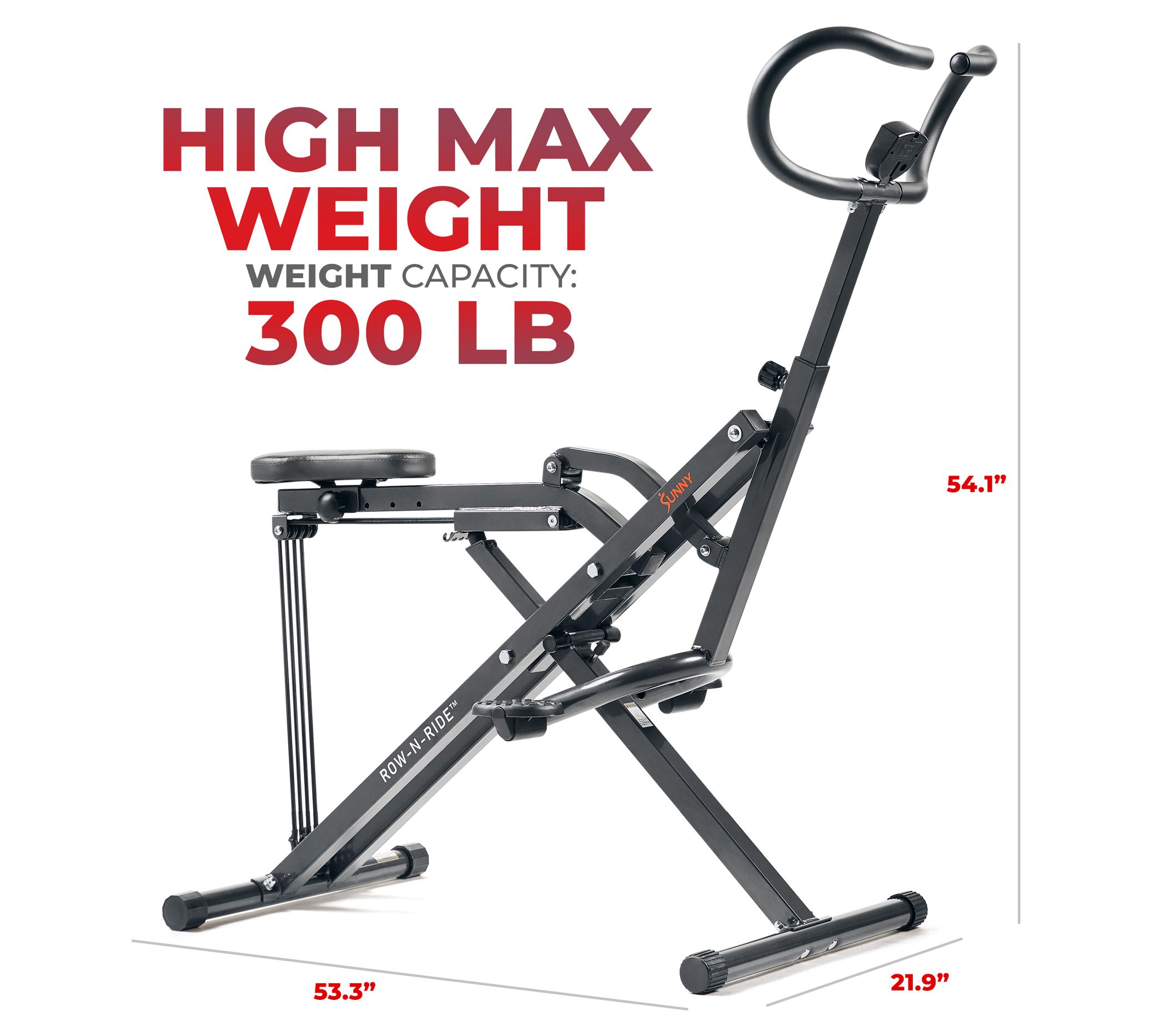 Sunny Health & Fitness Row-N-Ride Plus AssistedSquat Machine