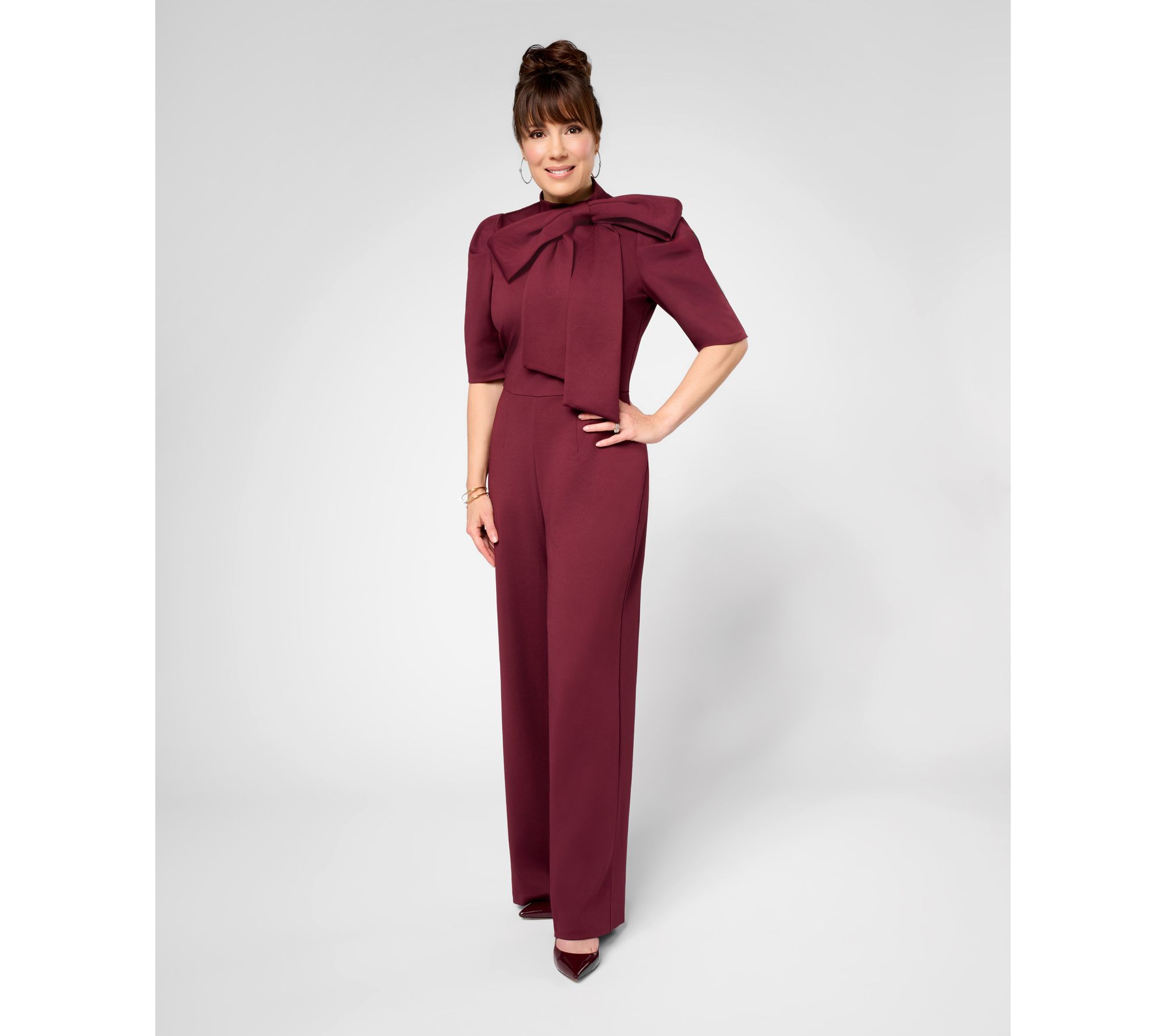 Studio Park x Sandra Bennett Regular Bow Detail Jumpsuit