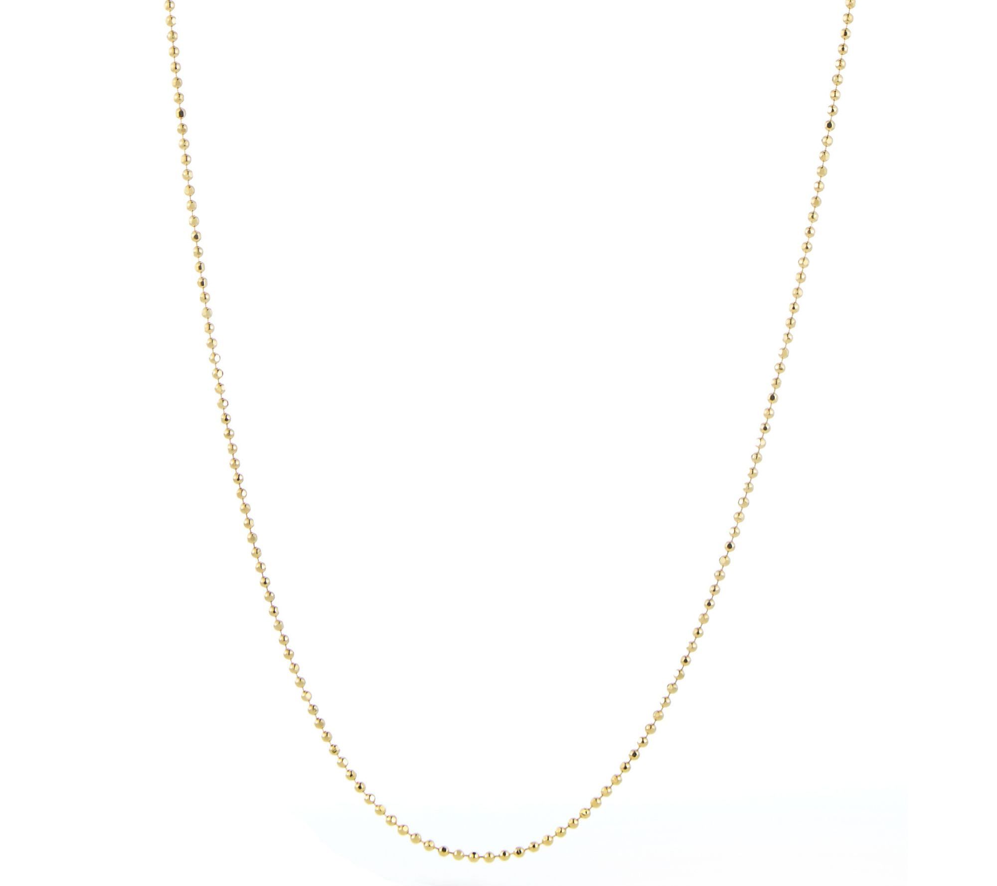 Luminosa Gold Ball Chain Necklace, 14K