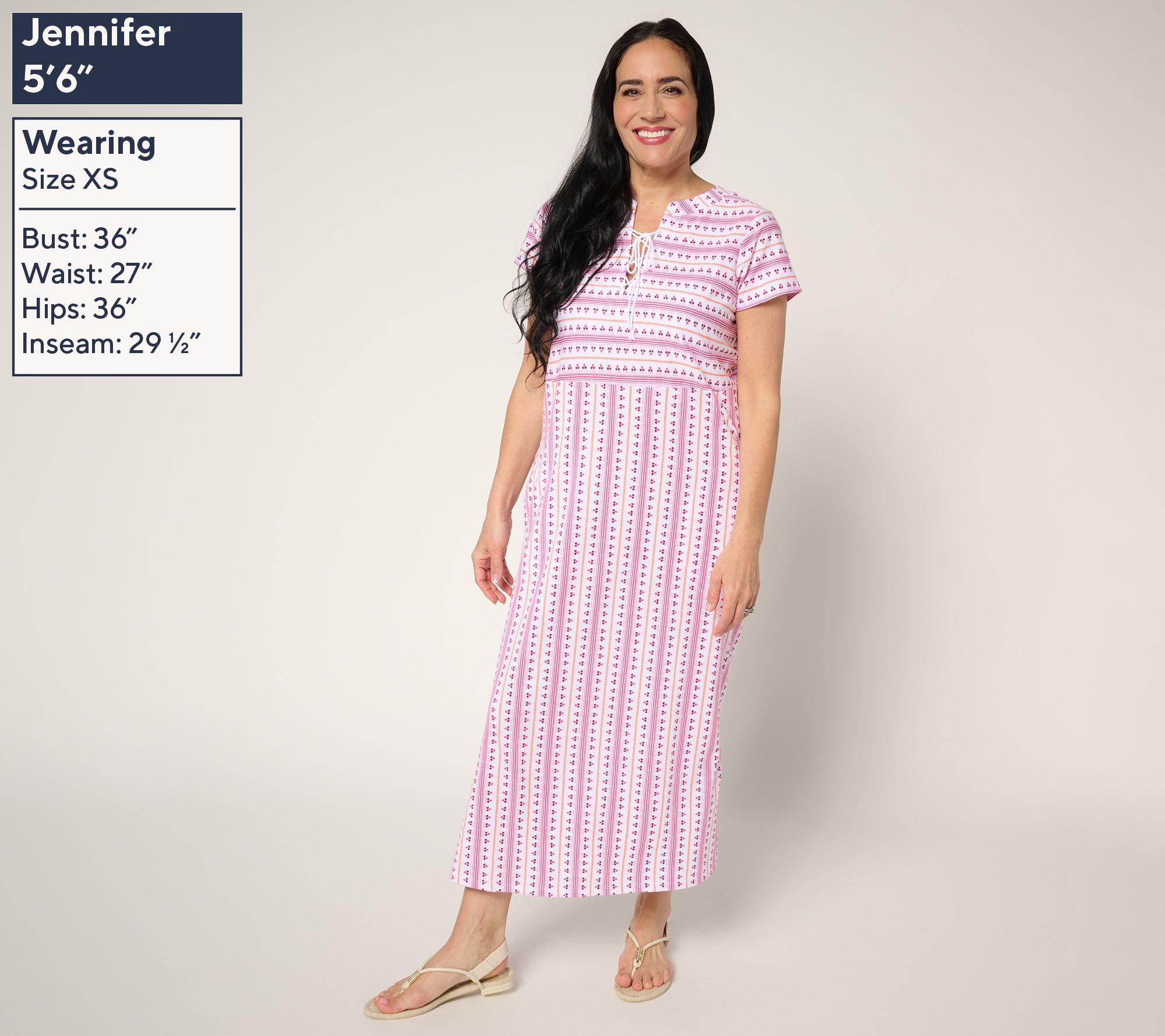 Stan Herman 100% Cotton Printed Maxi Dress