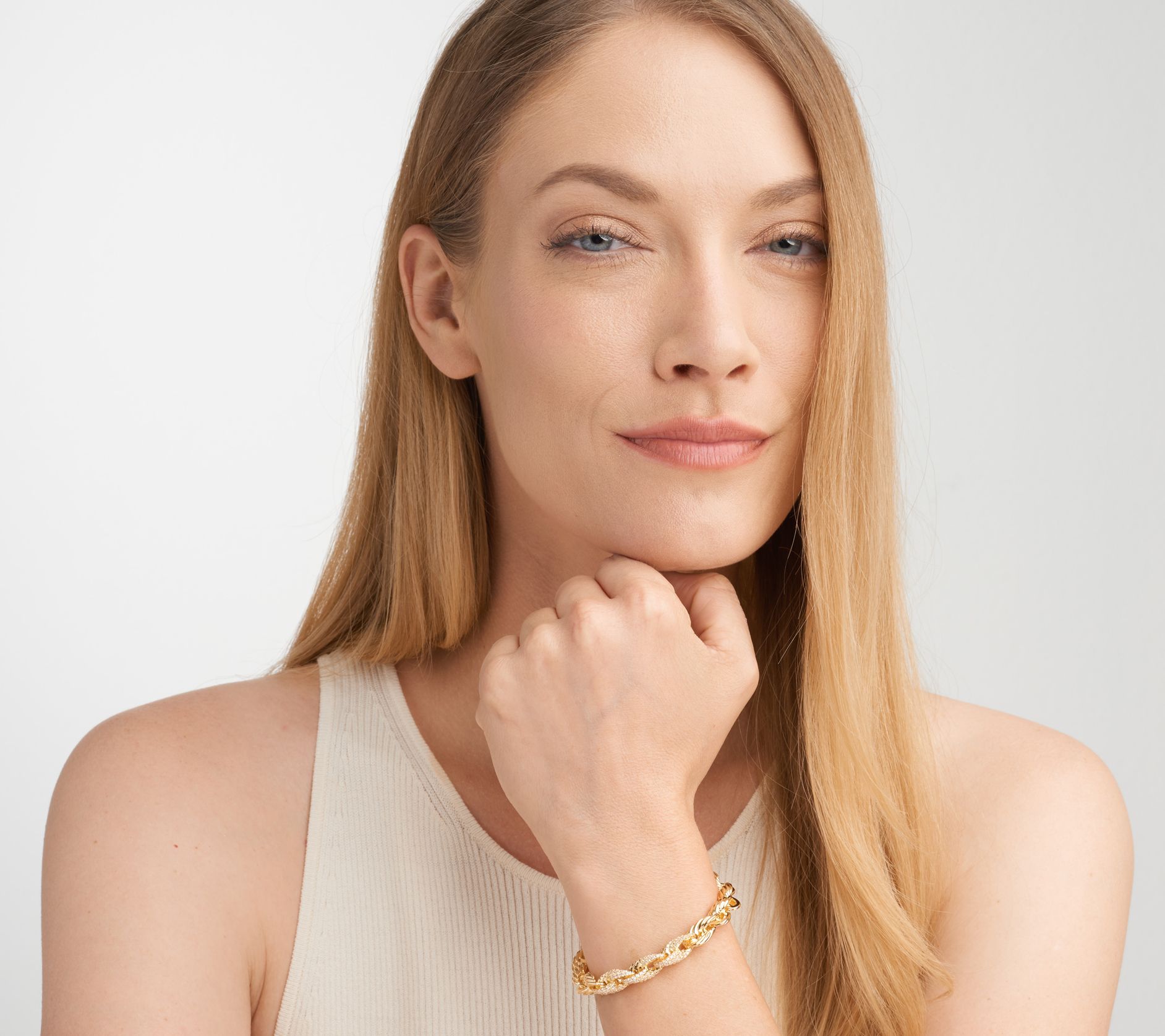 Diamonique 3.30 cttw Pave Twisted Bracelet