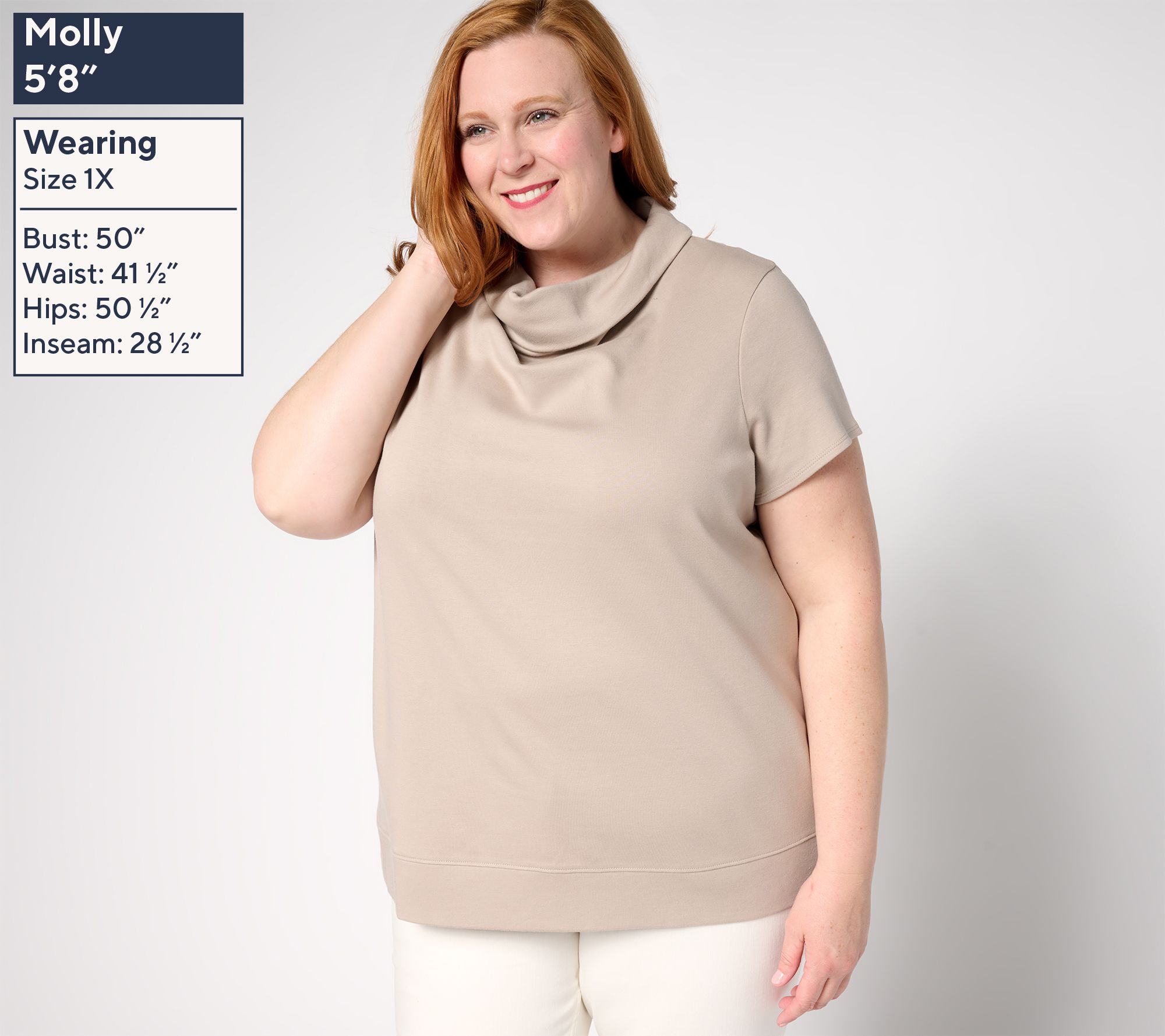 Martha Stewart Signature Essentials Knit Cowl Neck Top