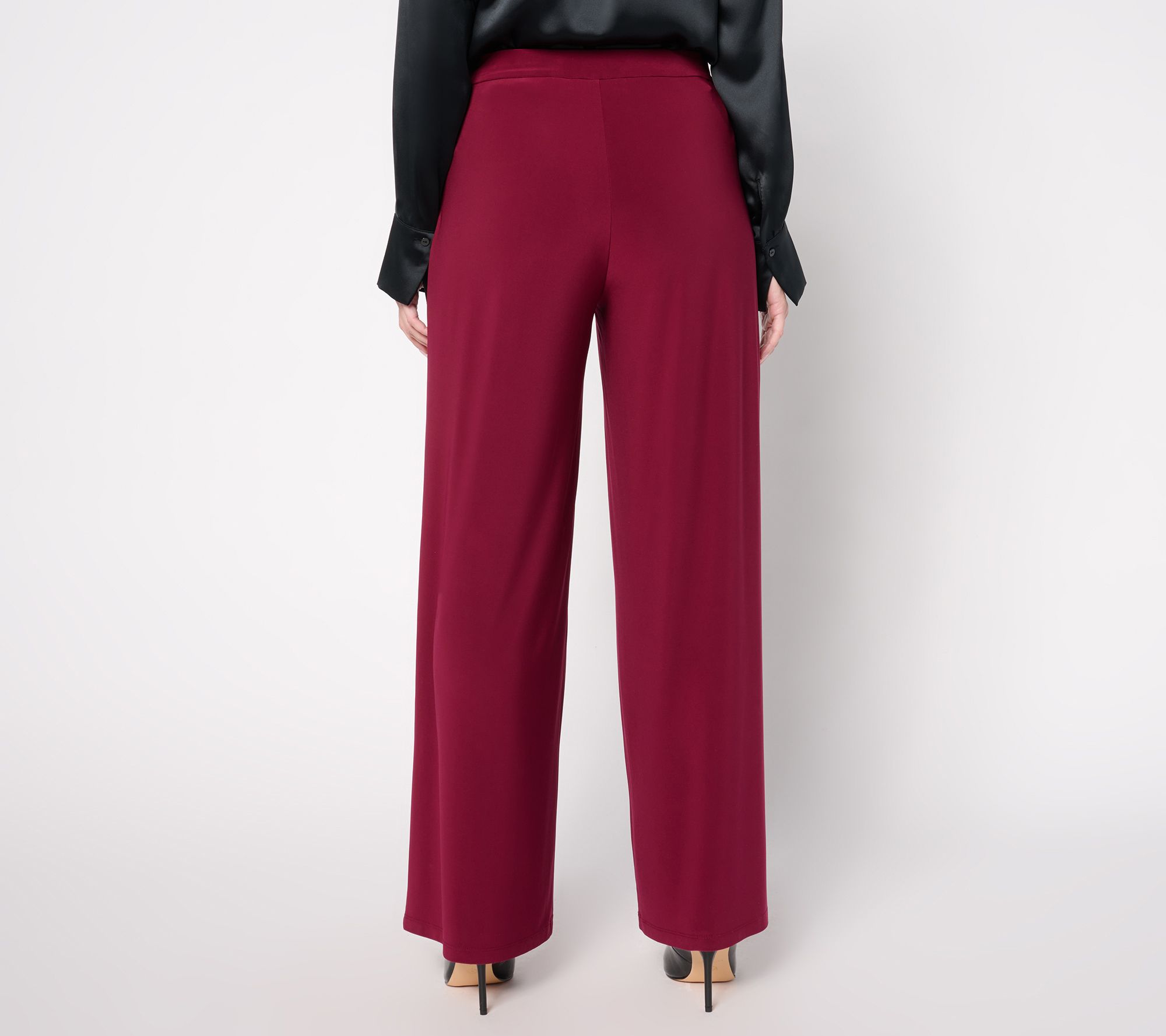 Dennis Basso Regular Italia Knit Wide Leg Pants