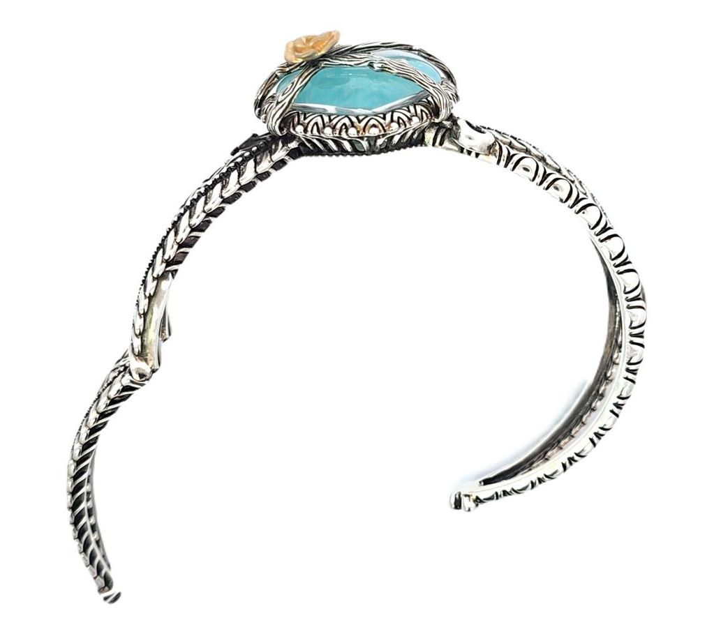 Barbara Bixby Sterling Silver & 18K Gold HeartCuff Bracelet