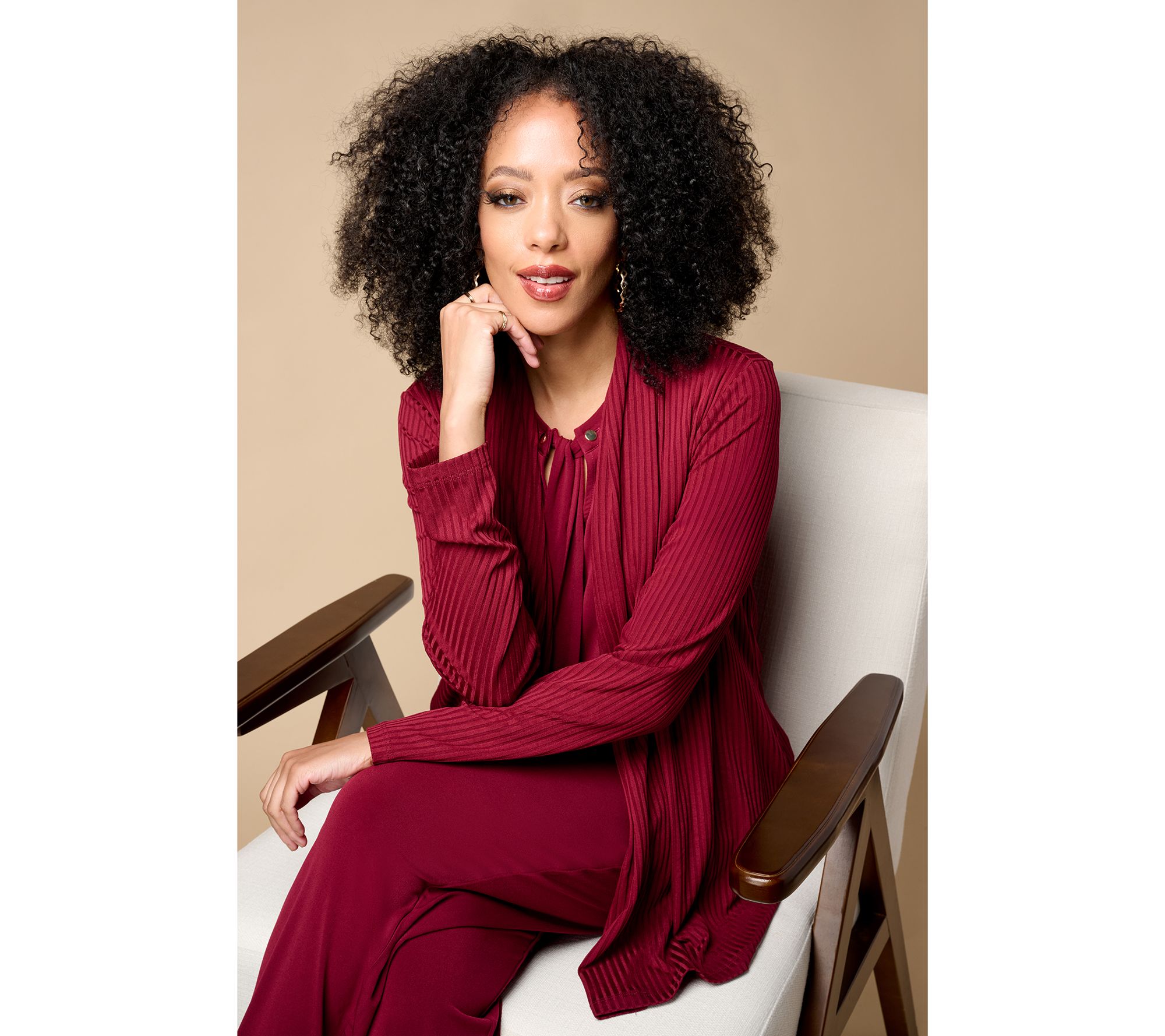 Susan Graver Regular Ribbed Liquid Knit Cardigan with Pockets