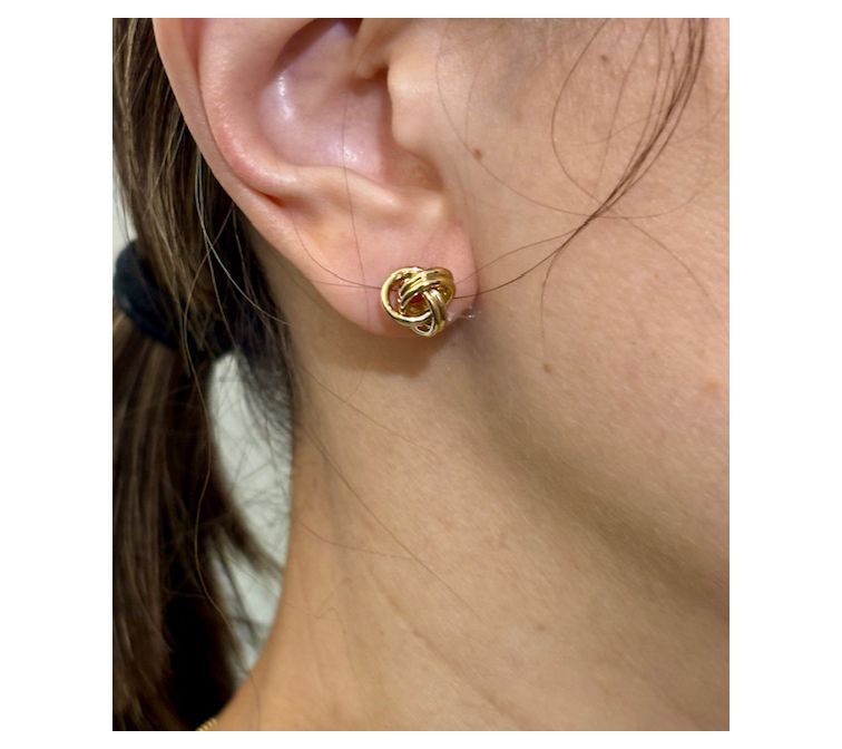 Alkeme 14K Gold Love Knot Stud Earrings