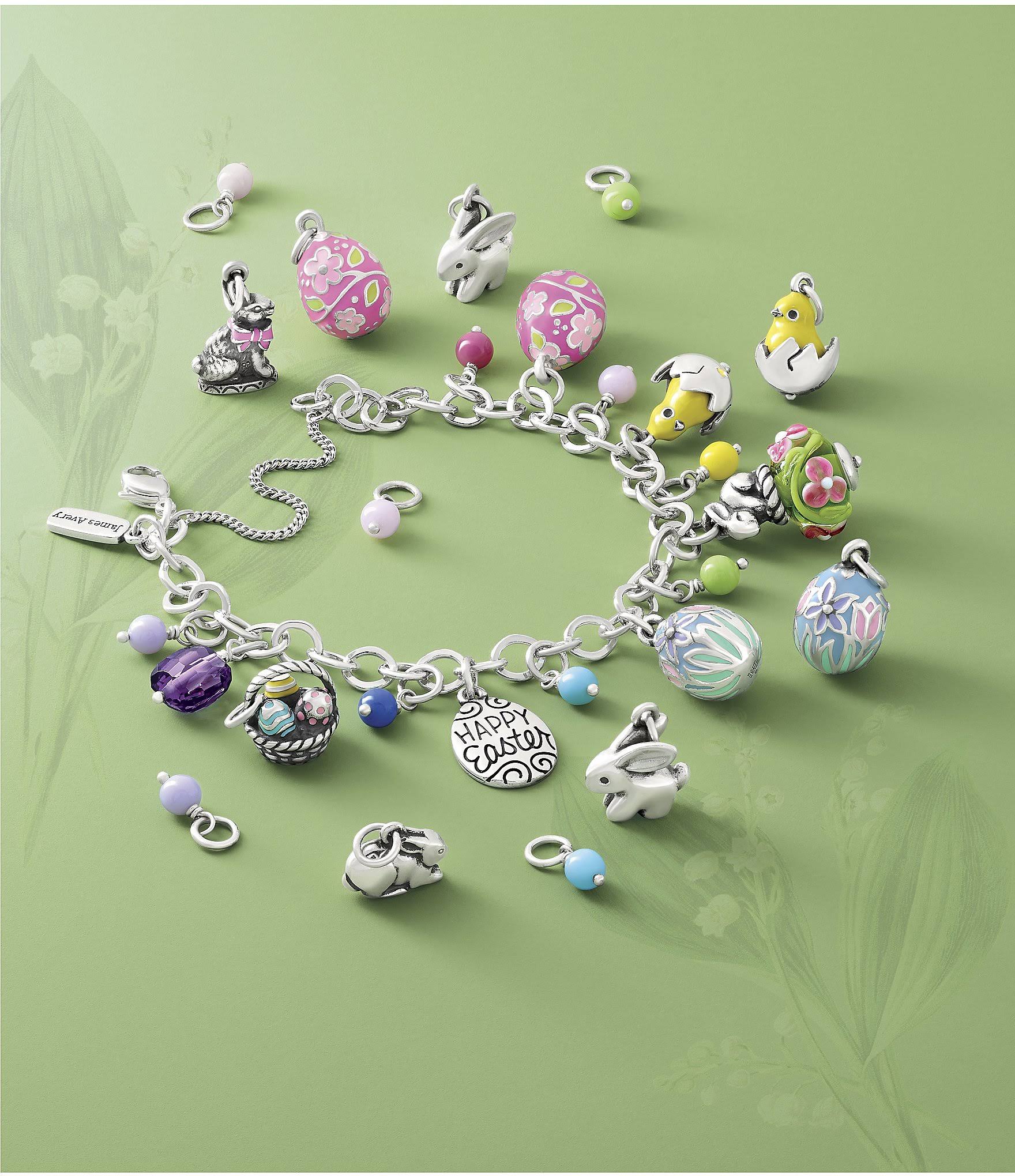 James Avery Forged Sterling Silver Link Charm Bracelet - S