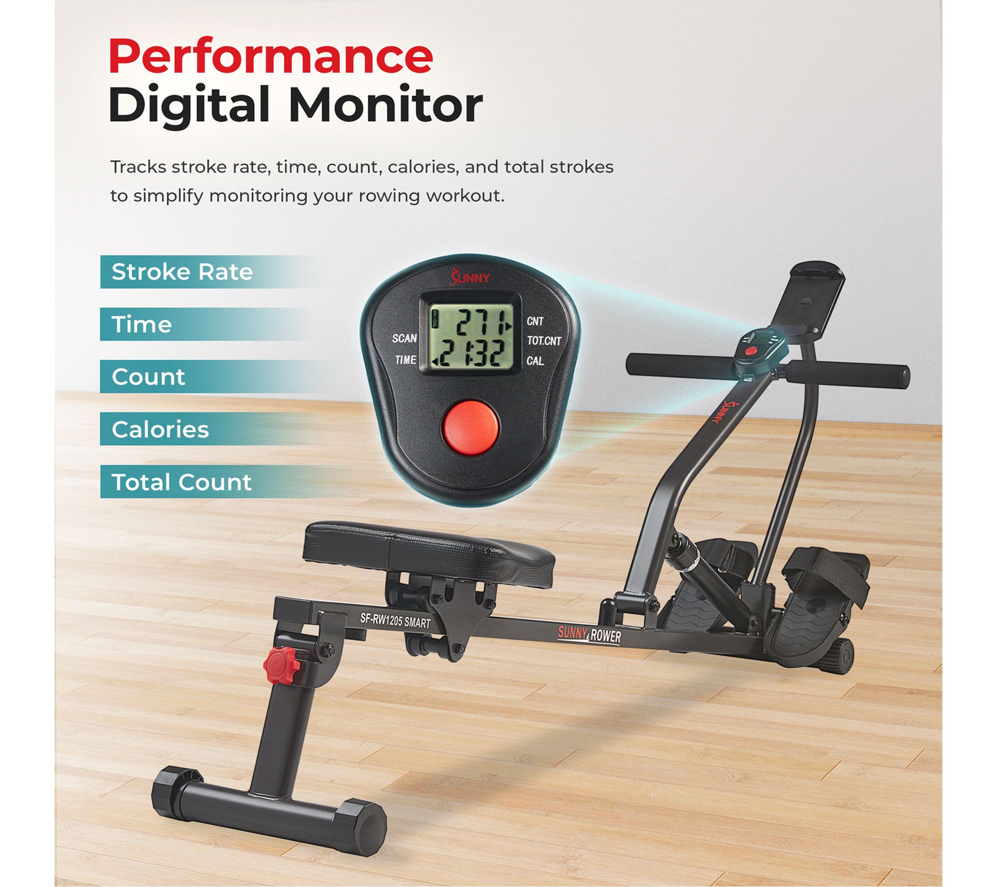 Sunny Fitness Compact Rowing Machine