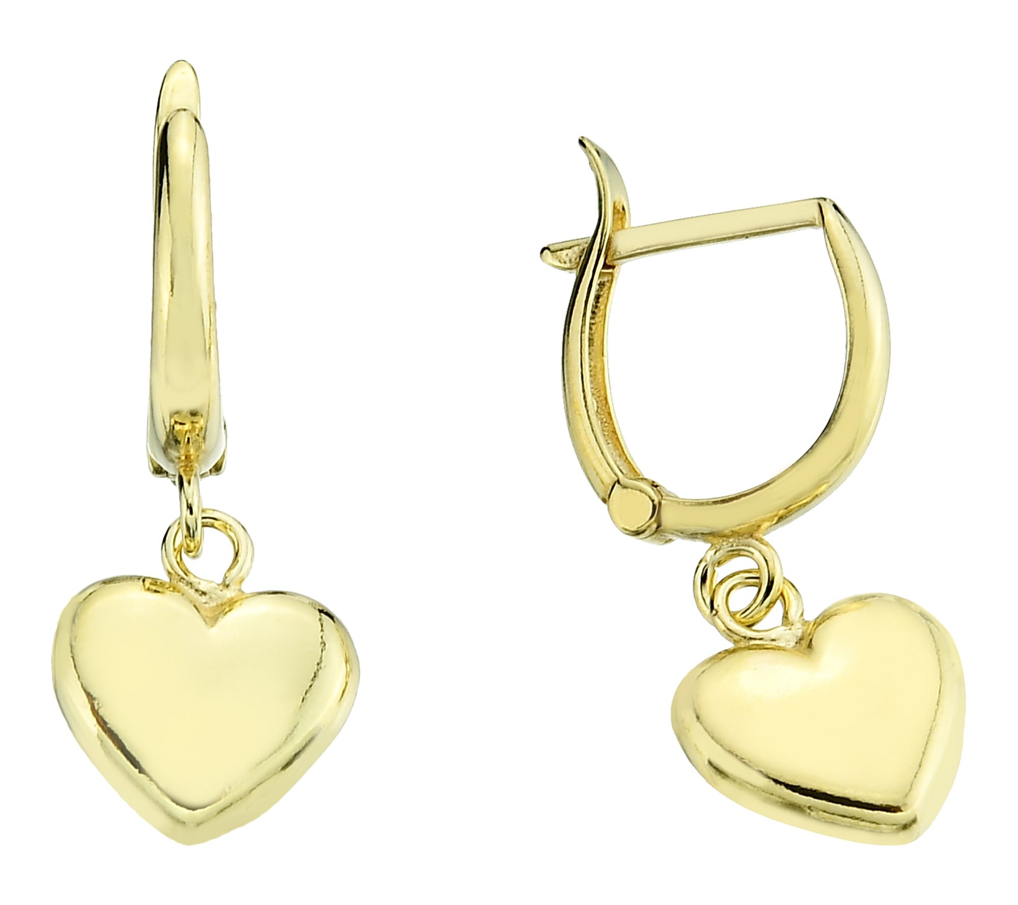 Silver Style Heart Hoop Drop Earrings, Sterling
