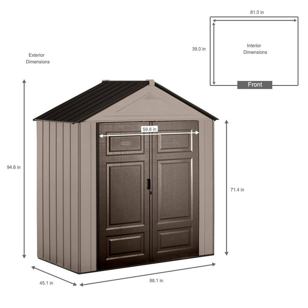 Rubbermaid Big Max Junior 3 ft. 5 in. x 7 ft. Storage Shed