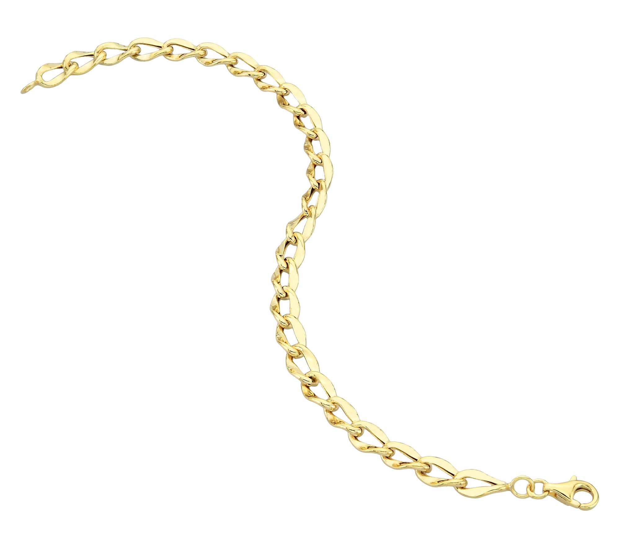 Adorna 14K Gold 5.5mm Curb Link Chain Bracelet