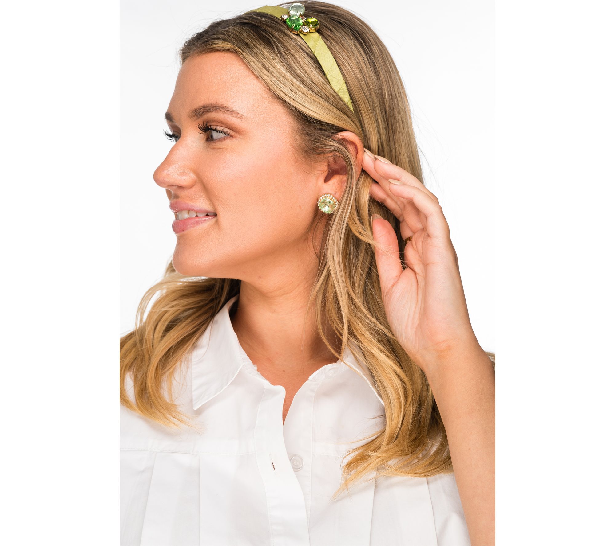 Violet and Brooks Celeste Crystal Trimmed Birthstone Earrings