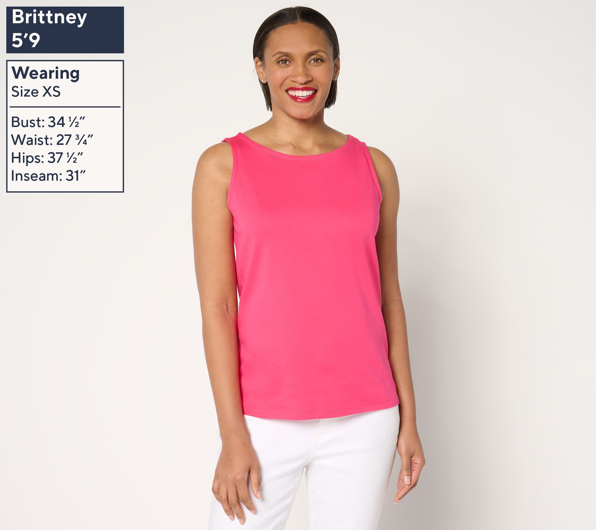 Isaac Mizrahi Live! Essentials Set of 2 Pima Cotton Tanks