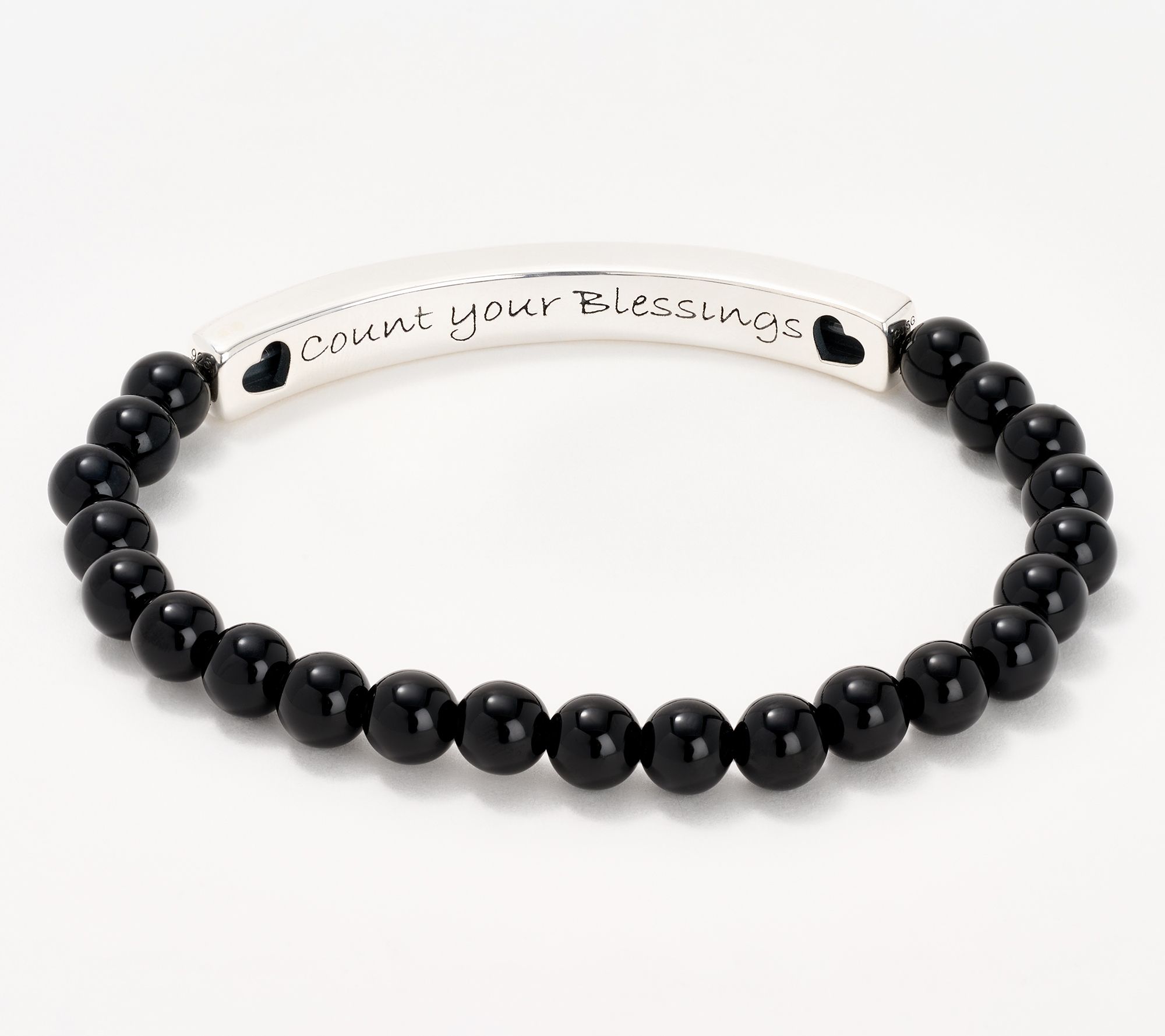 Christian James by Scott Grimes Sterling Silver Mantra Stretch Bracelet