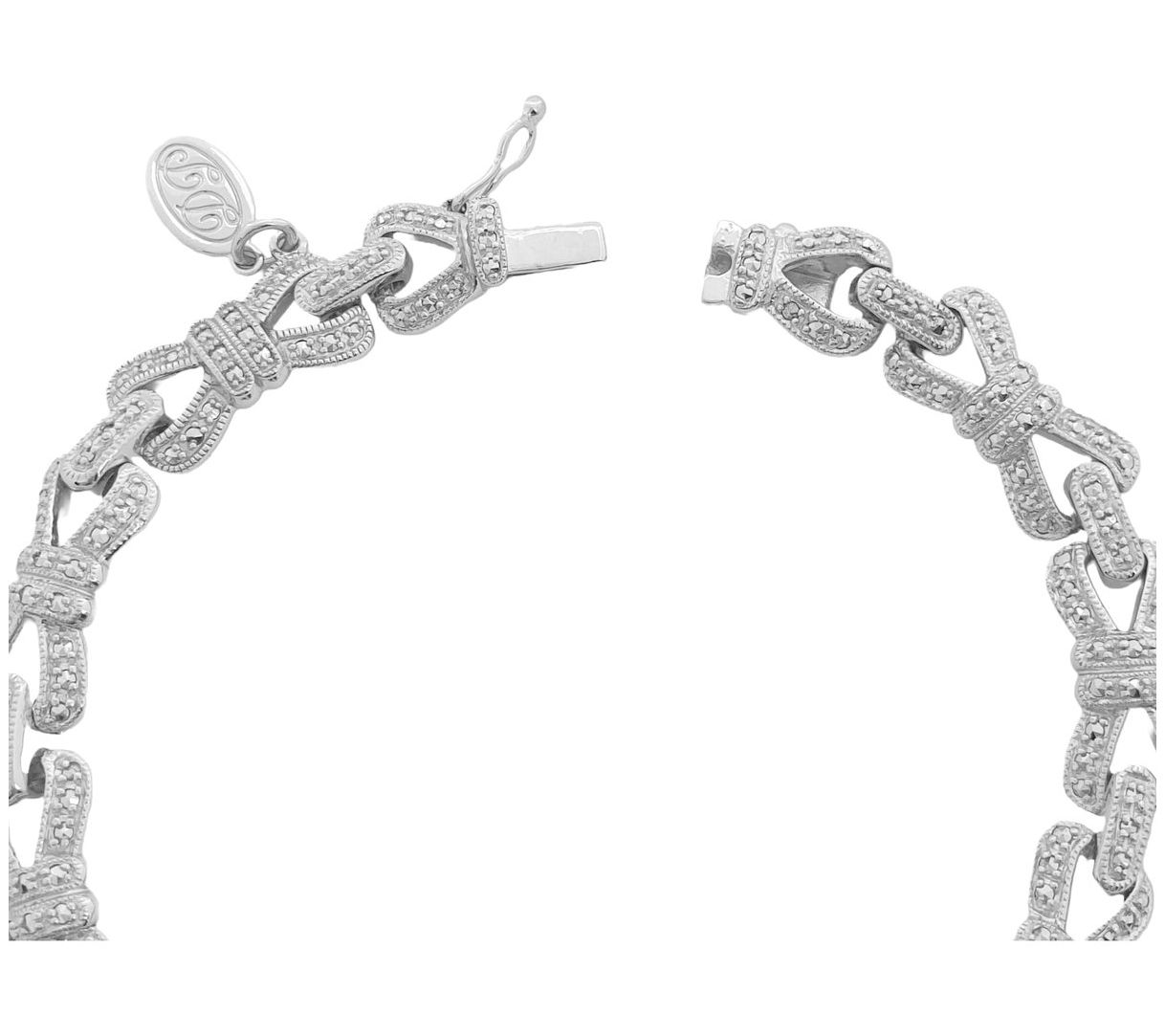 Dallas Prince Designs Sterling Silver Marcasite Link Bracelet