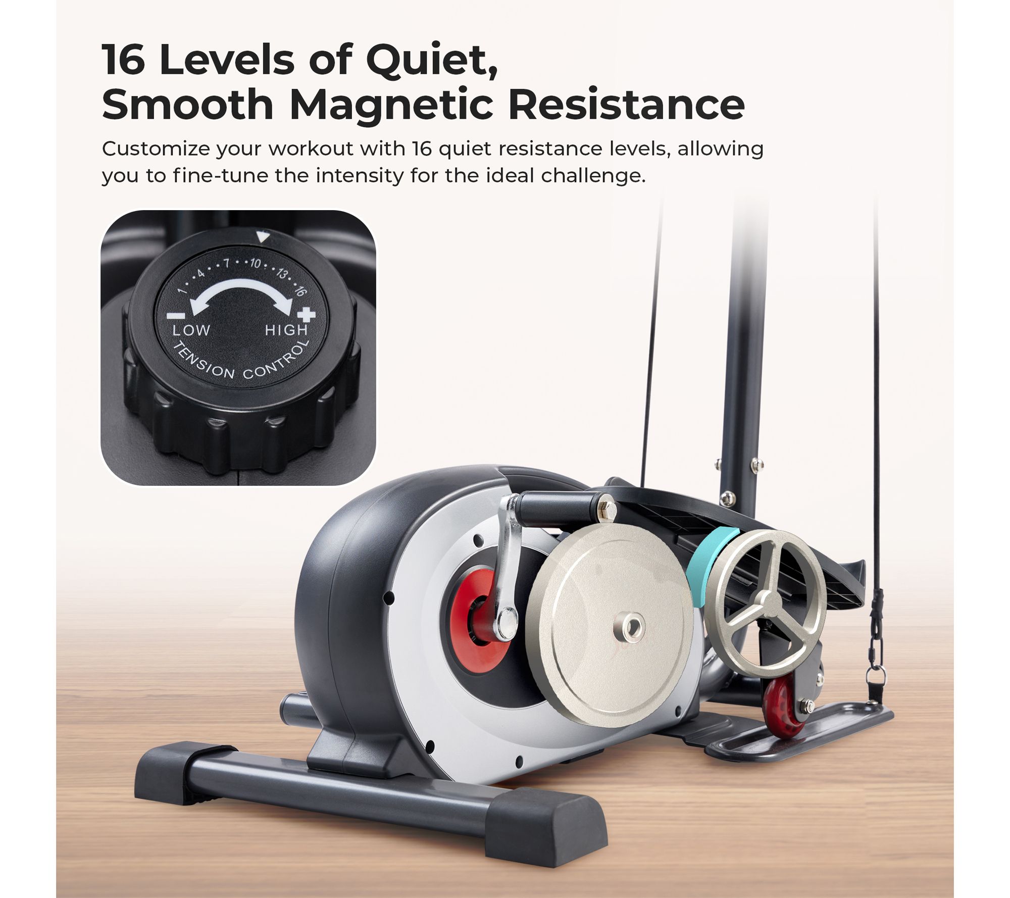 Sunny Smart Compact Elliptical w Elastic Bands