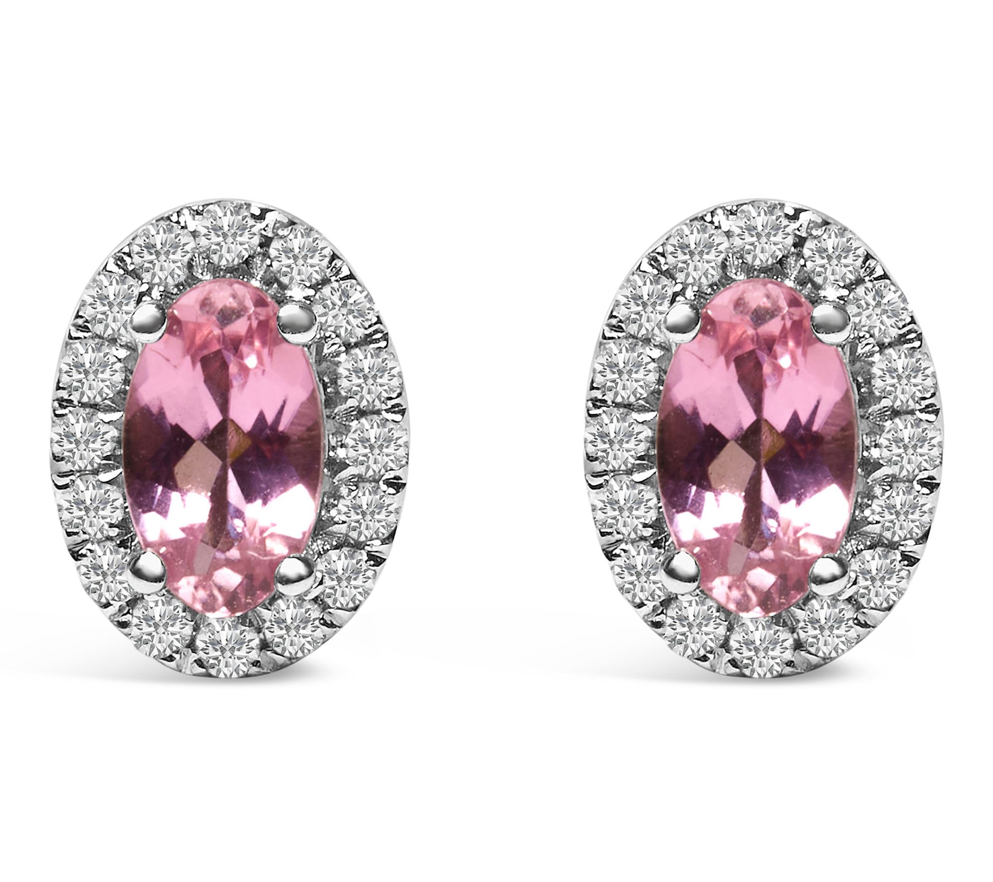 Haus of Brilliance Tourmaline & Diamond Earrings, 10K Gold