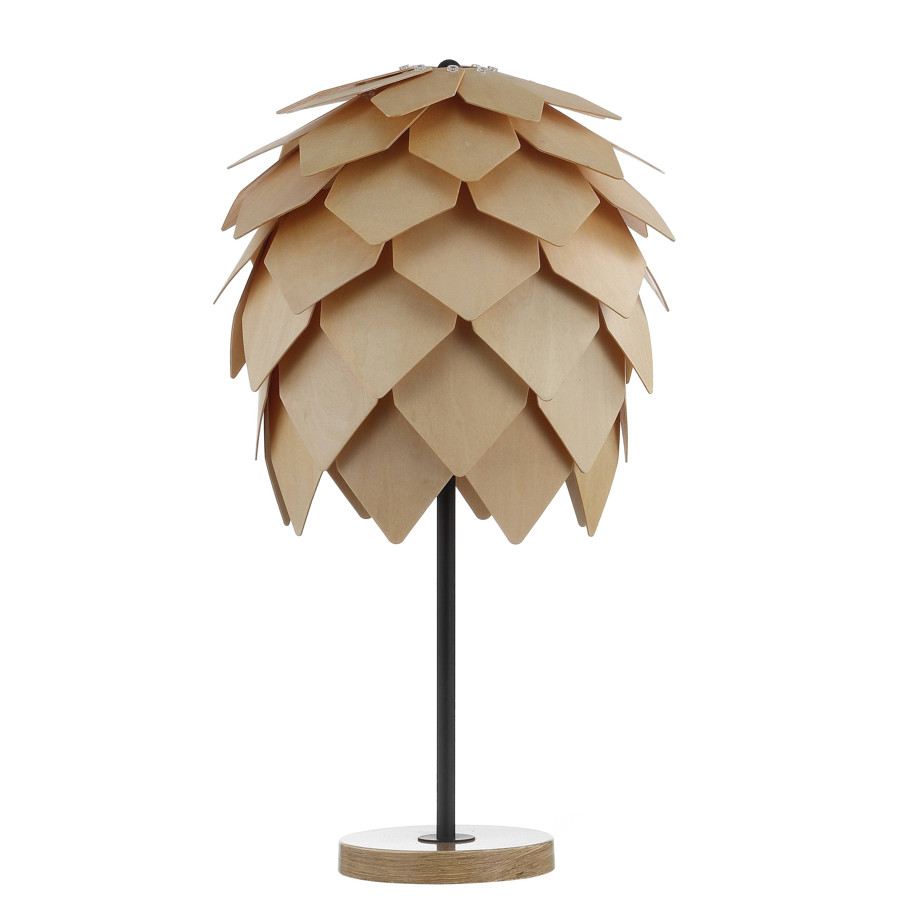 Jonathan Y Simon 20.5 in. Wood/Black Pinecone Wood/Metal LED Table Lamp