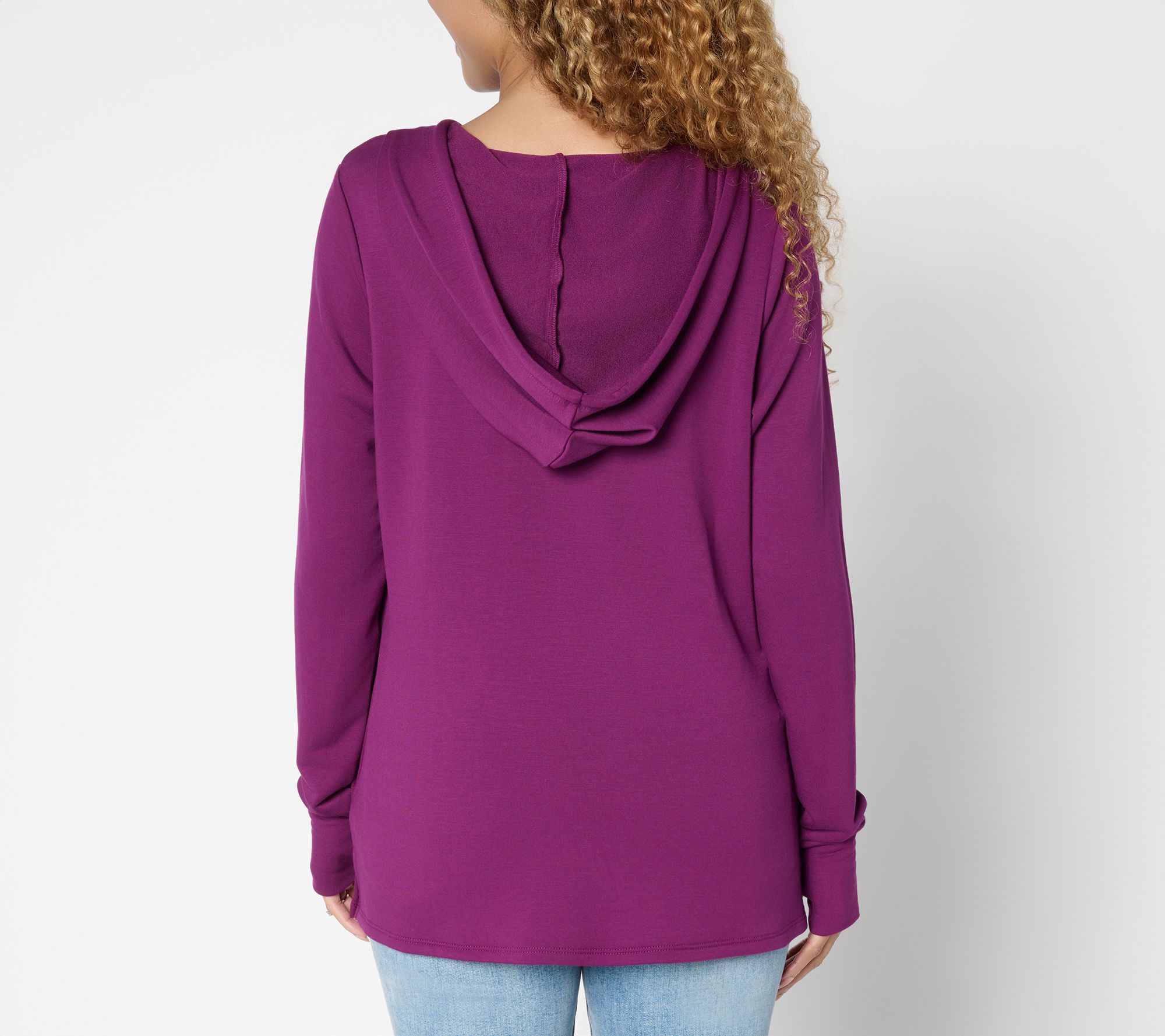 Brandis Dress Out Loud Acquitted Knit Split Neck Hoodie