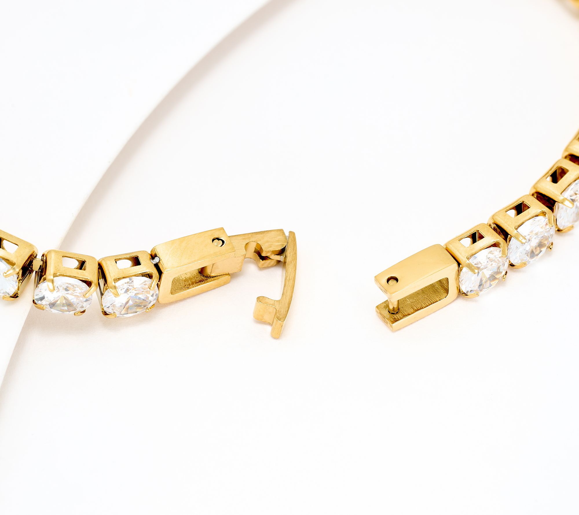 Steel by Diamonique Round Tennis Bracelet