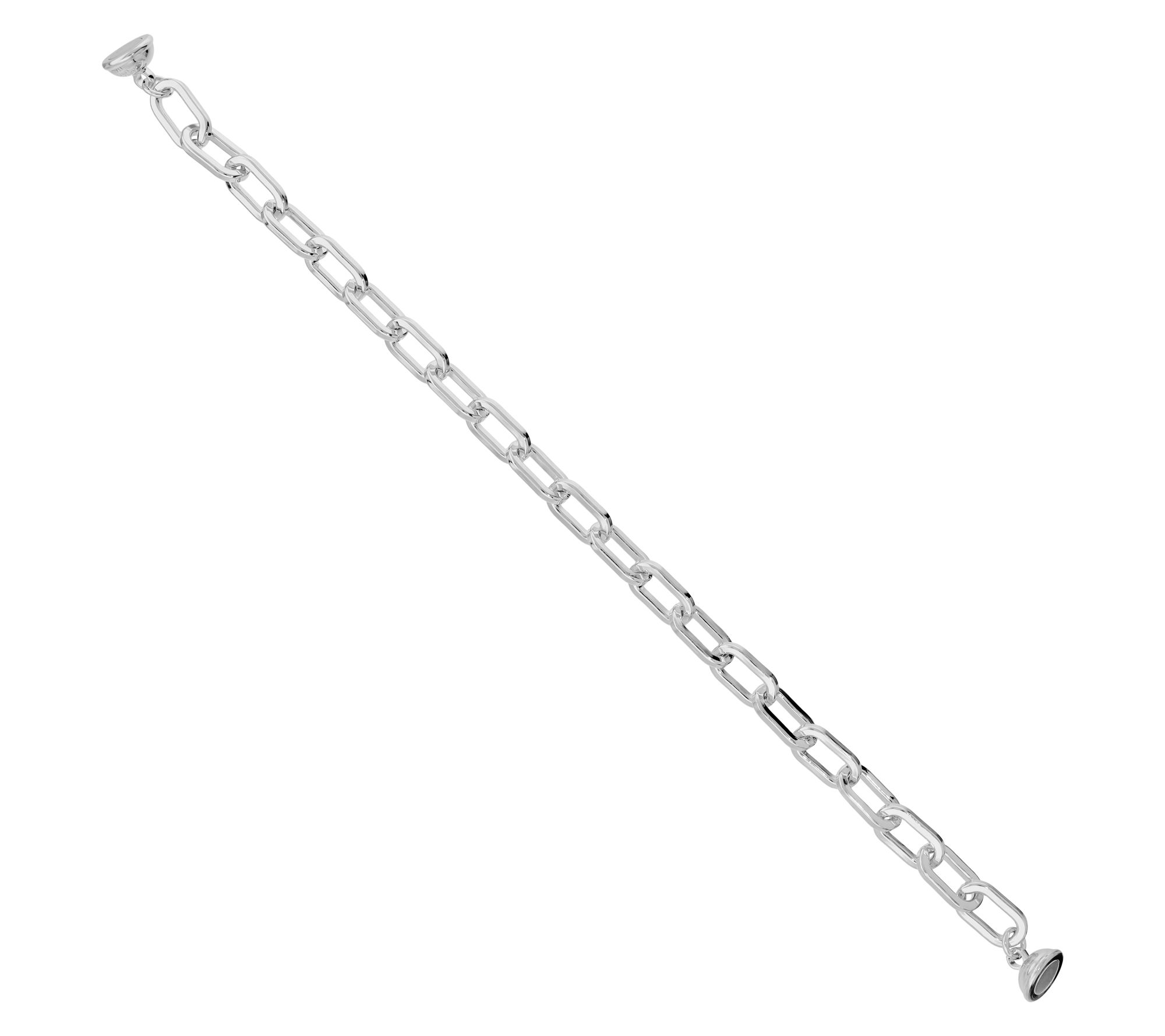 Bronzo Italia Elongated Oval Chain Bracelet w/Magnet Closure