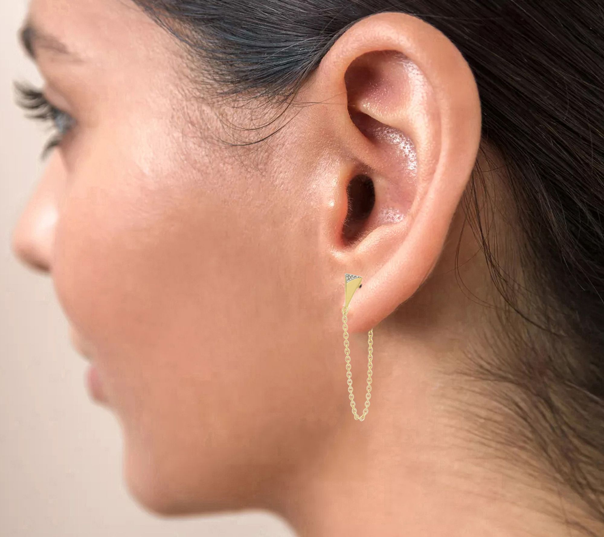 Affinity Diamonds Accent Dangle Earrings, 14K Gold Plated