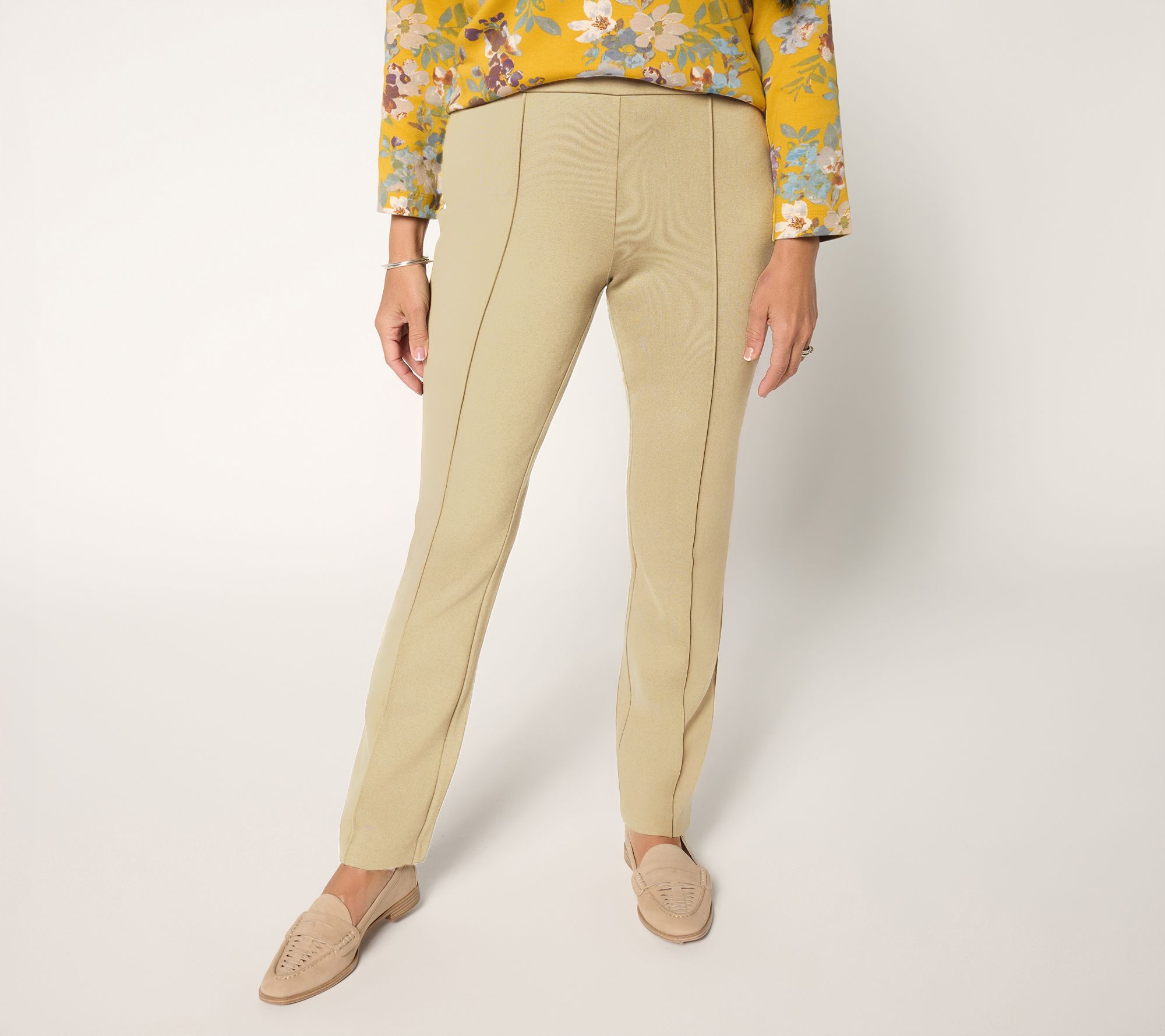 Martha Stewart Signature Regular Knit Ponte Ankle Pants