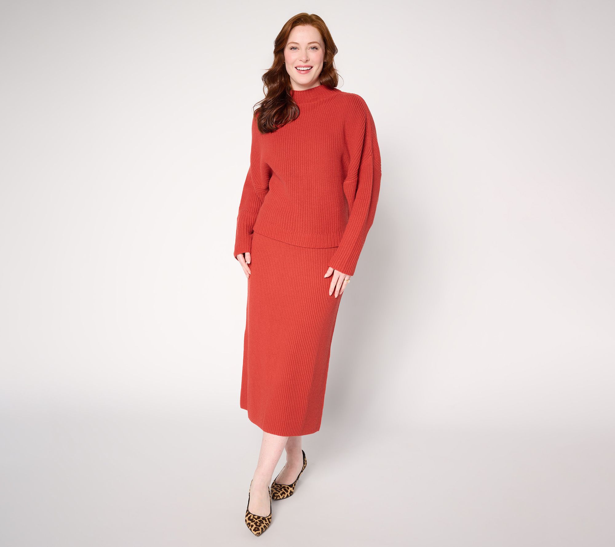 Carla Rockmore Collection Dolman Sleeve Mockneck Sweater