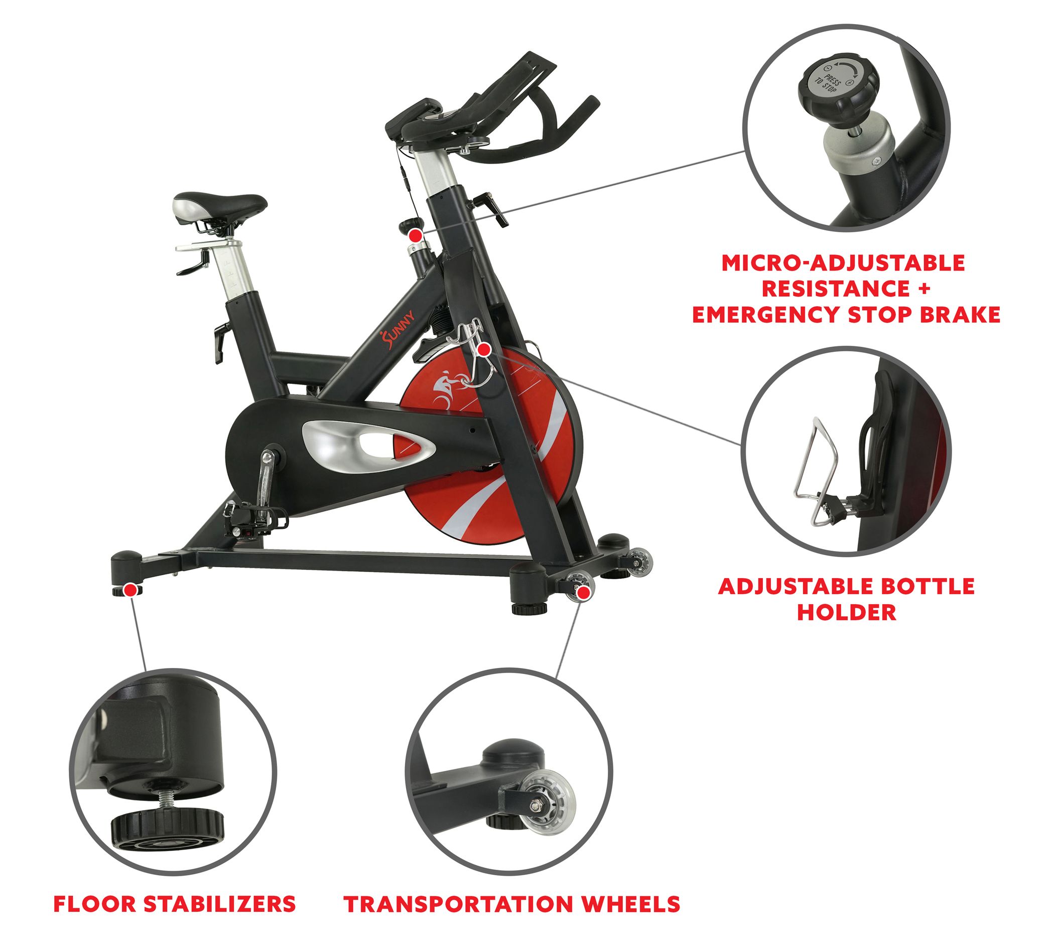 Sunny Health & Fitness Evolution Pro II Magneti c Cycle Bike