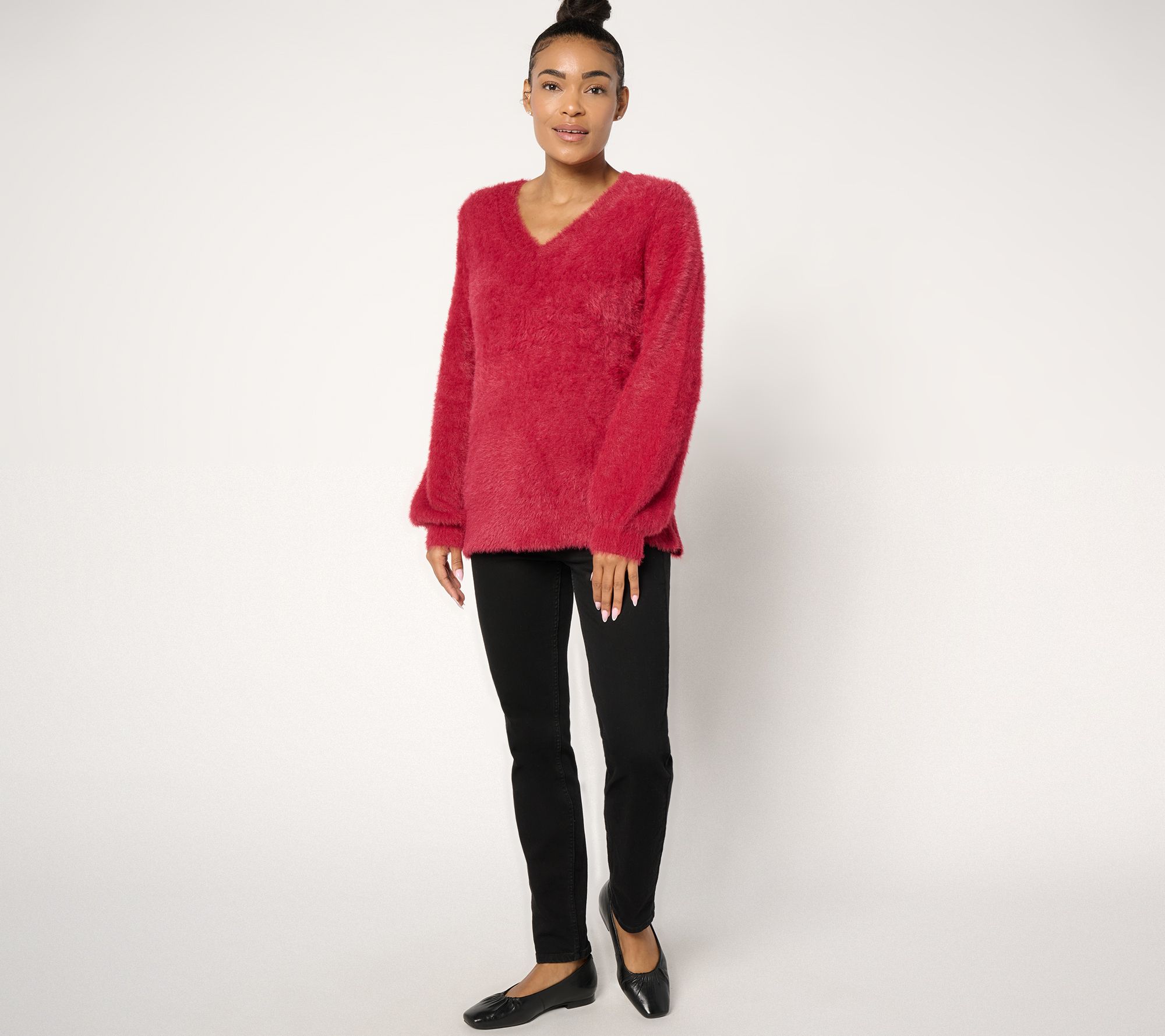 Jingle Belles by Kim Gravel Eyelash Yarn Sweater