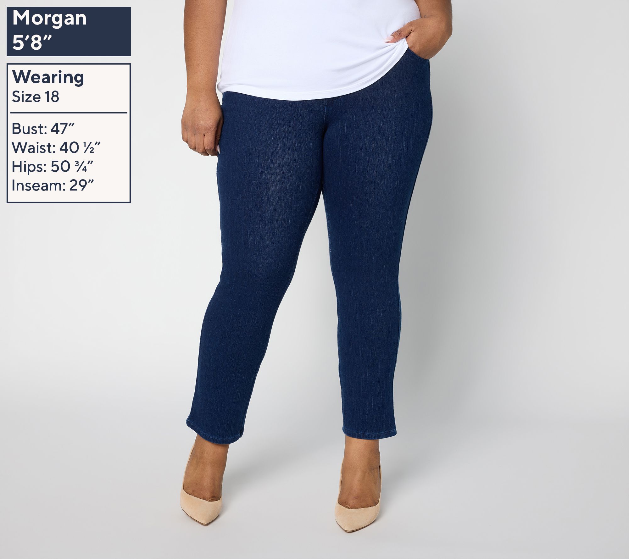 Belle by Kim Gravel Petite FlexiModal Bellesential Straight Jean